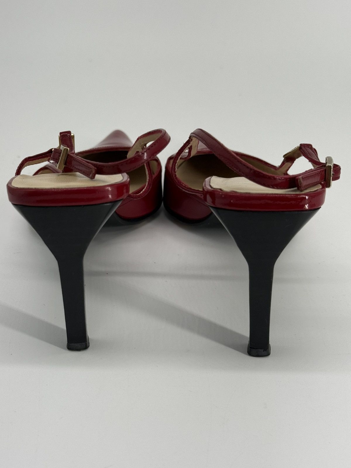 Gucci Gucci Patent Leather Slingback Pump Red , Size 7.5 Size US 7.5 / IT 37.5 - 3 Thumbnail