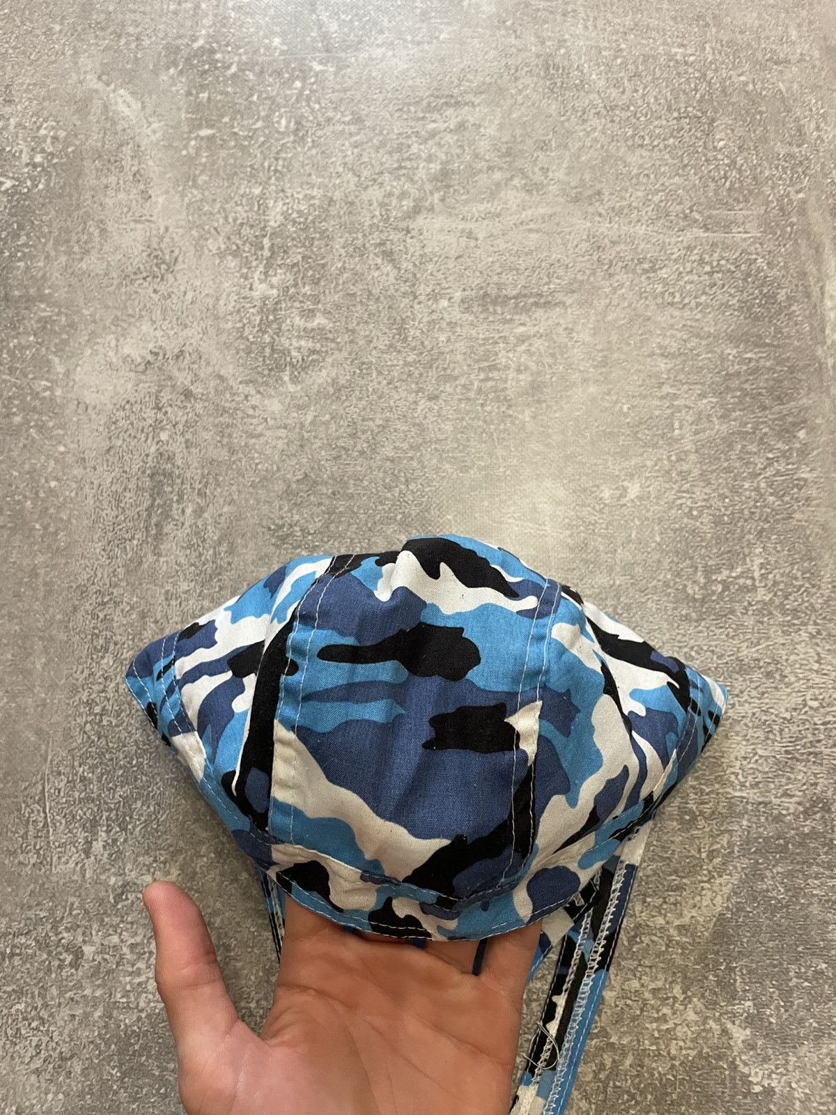 Vintage Blue Camo Durag Hat Y2K Size ONE SIZE - 3 Thumbnail