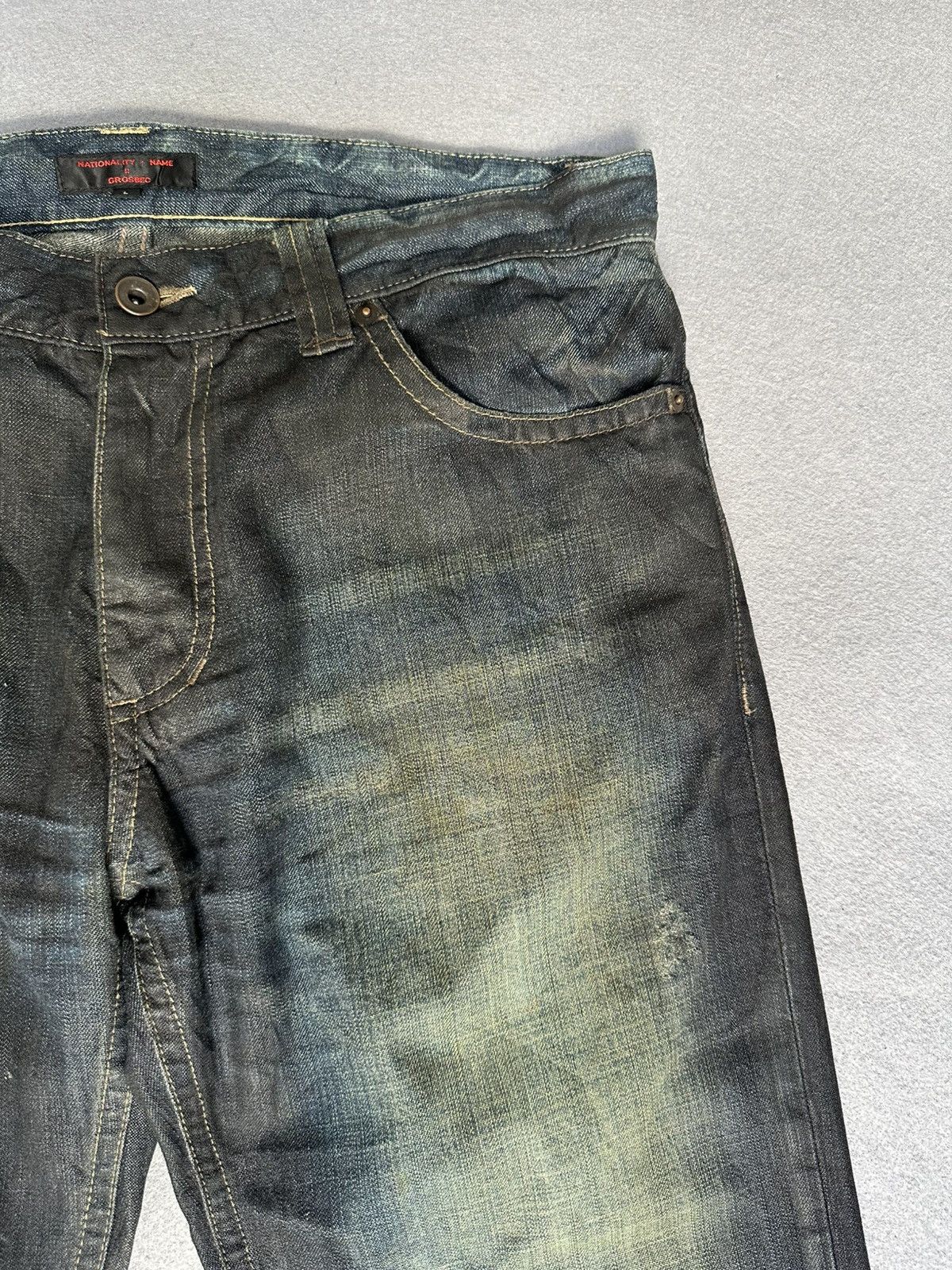 Japanese Brand Nationality + Name II Crosbec Waxed Denim Size US 33 - 10 Thumbnail