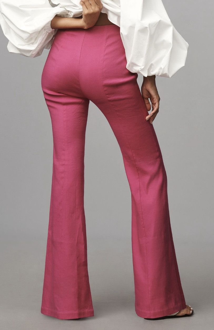 Anthropologie Anthropologie Linen Blend Flare Pants, Size 6 Size 28" / US 6 / IT 42 - 3 Thumbnail
