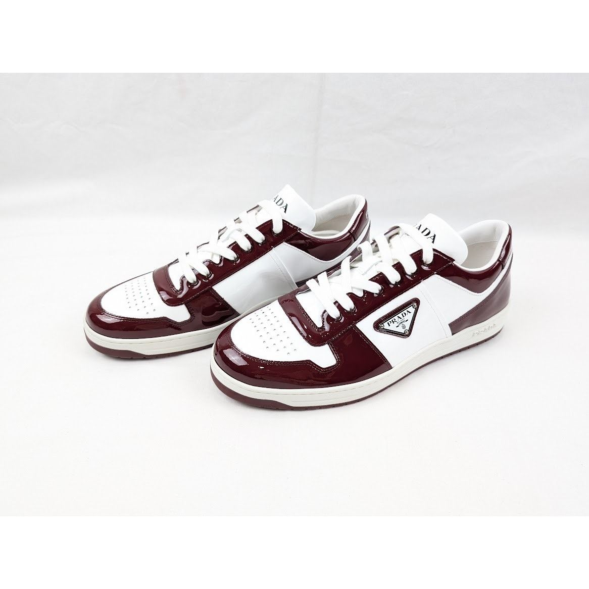 Prada o1rshd1 Low top Sneakers in Bordeaux/Bianco Size US 11.5 / EU 44-45 - 16 Thumbnail