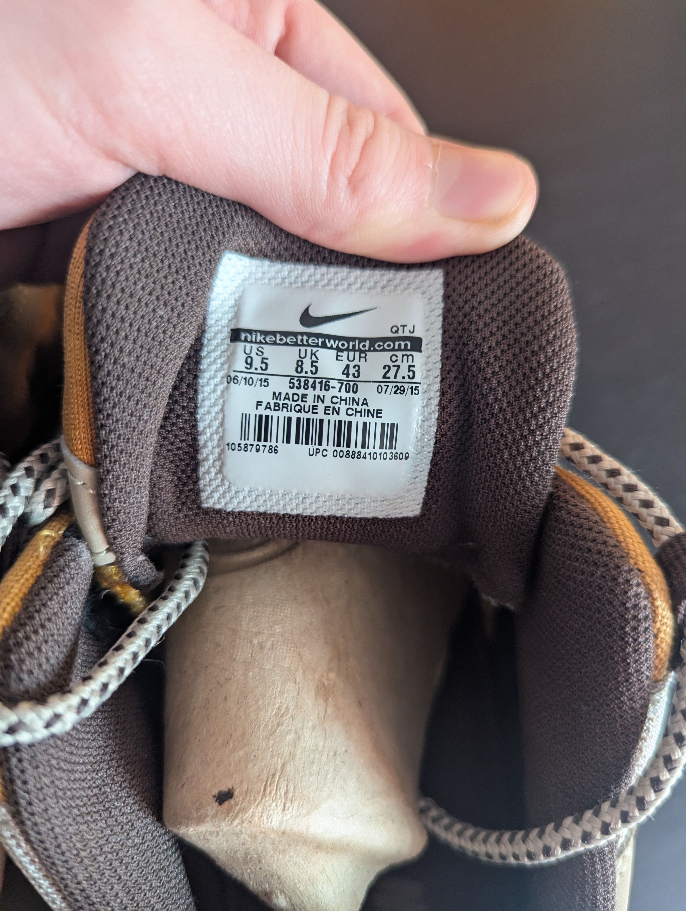Nike Nike Air Max 95 Wheat Size US 9.5 / EU 42-43 - 8 Thumbnail