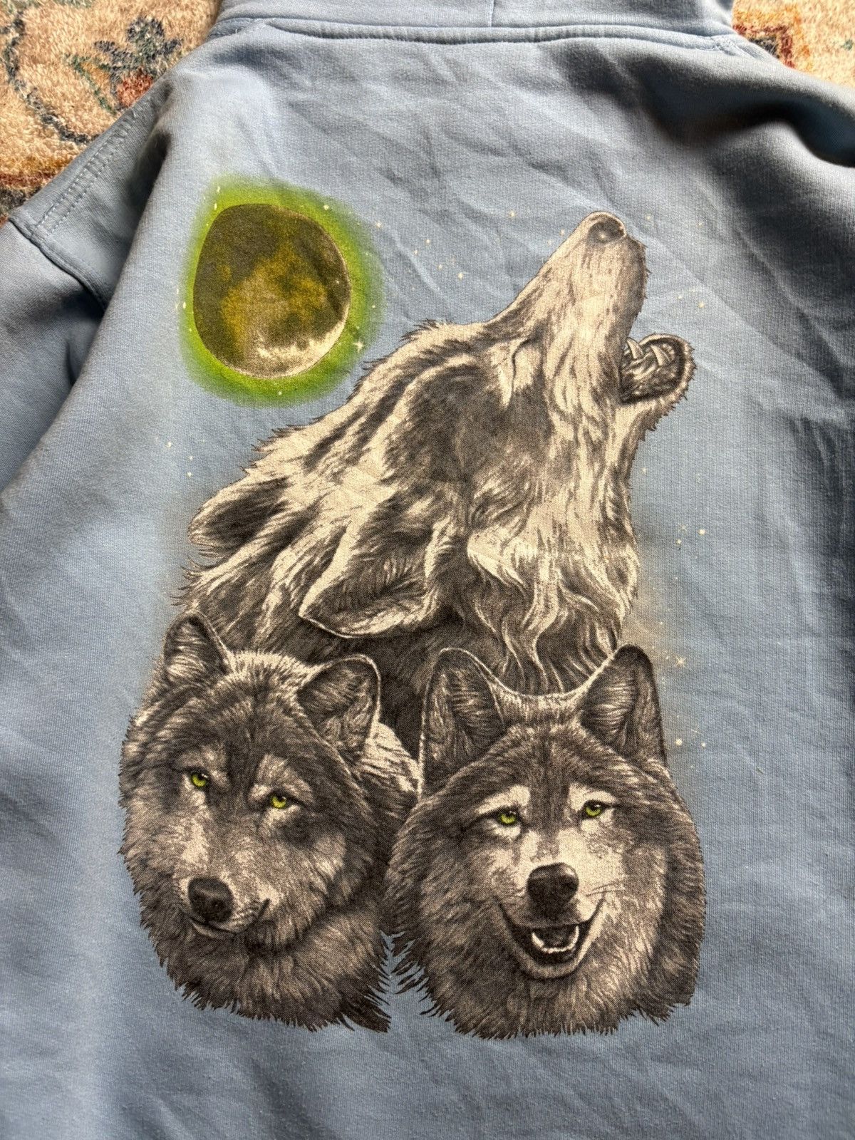 Vintage Wolf Animal Pullover Hoodie Large Size US L / EU 52-54 / 3 - 5 Thumbnail