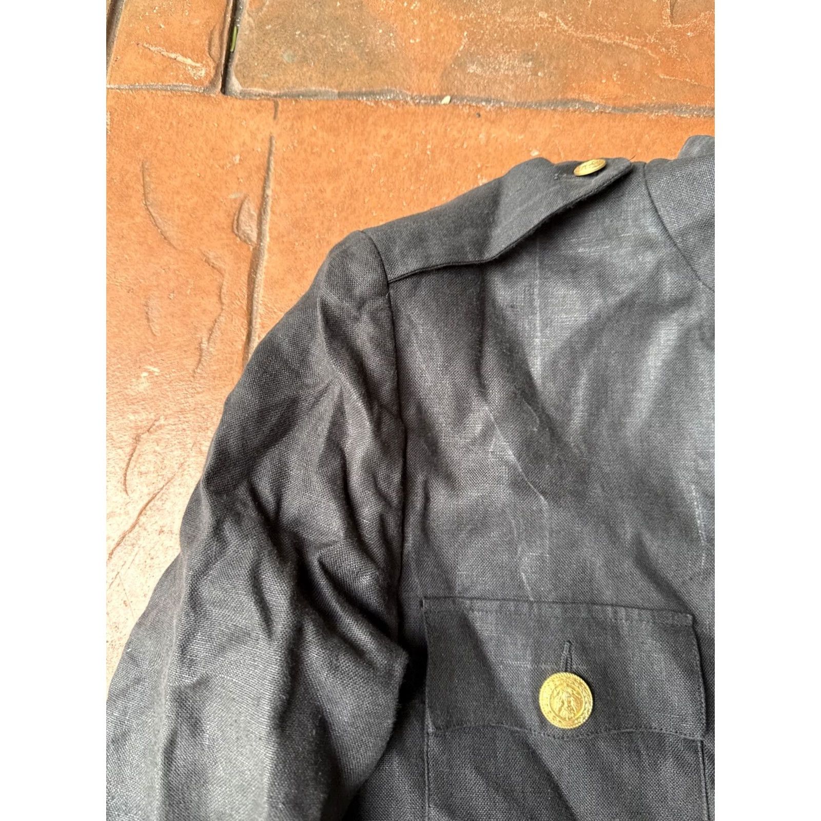 Neiman Marcus Neimen Marcus Blazer Military Jacket 14 Black Wool Button Vintage Women’s 90s Casual Winter Fall" Size XL / US 12-14 / IT 48-50 - 3 Thumbnail