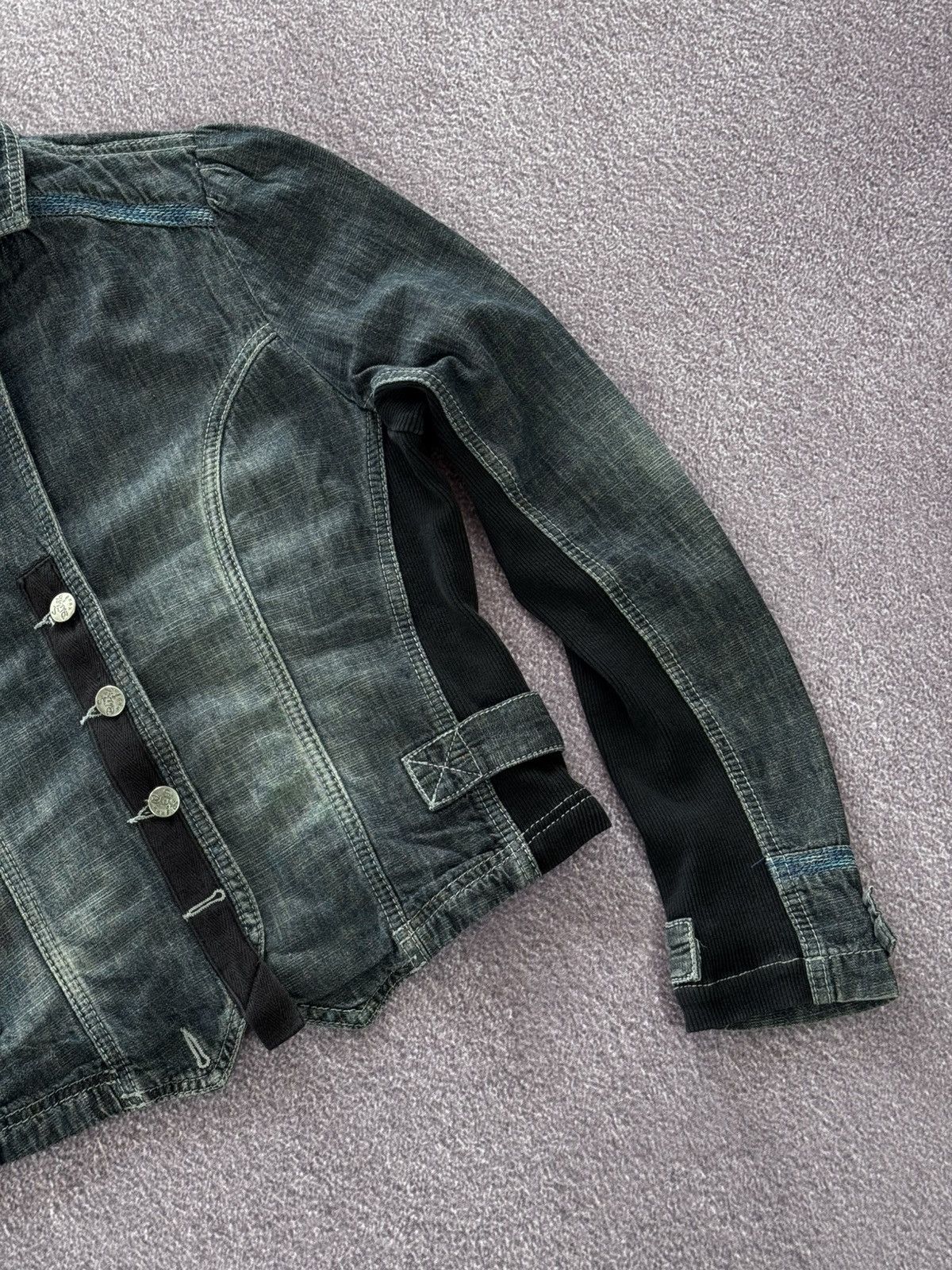 Japanese Brand Avant Garde Abstract Y2K Denim Button Up Jacket Size M / US 6-8 / IT 42-44 - 7 Thumbnail