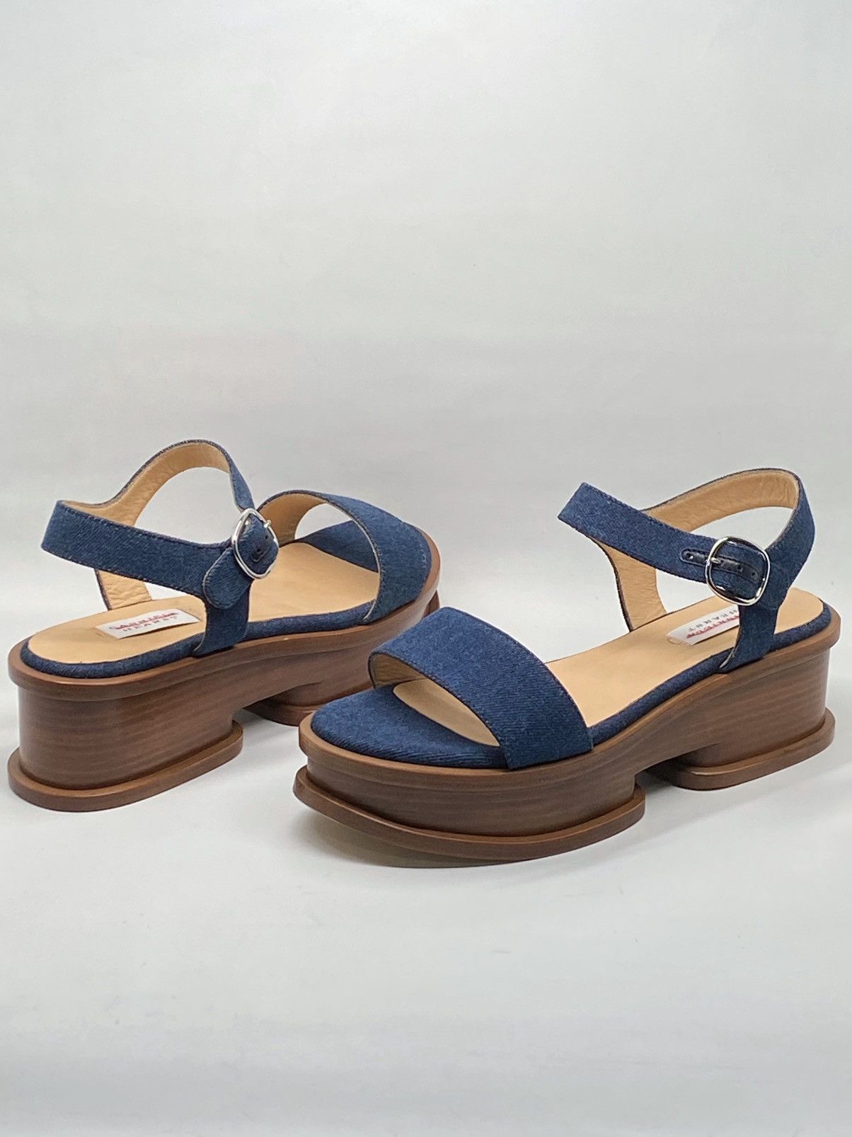 Gabriela Hearst Gabriela Hearst Michael 60MM Denim Wedge Sandals size 41.5 Size US 11.5 / IT 41.5 - 5 Thumbnail