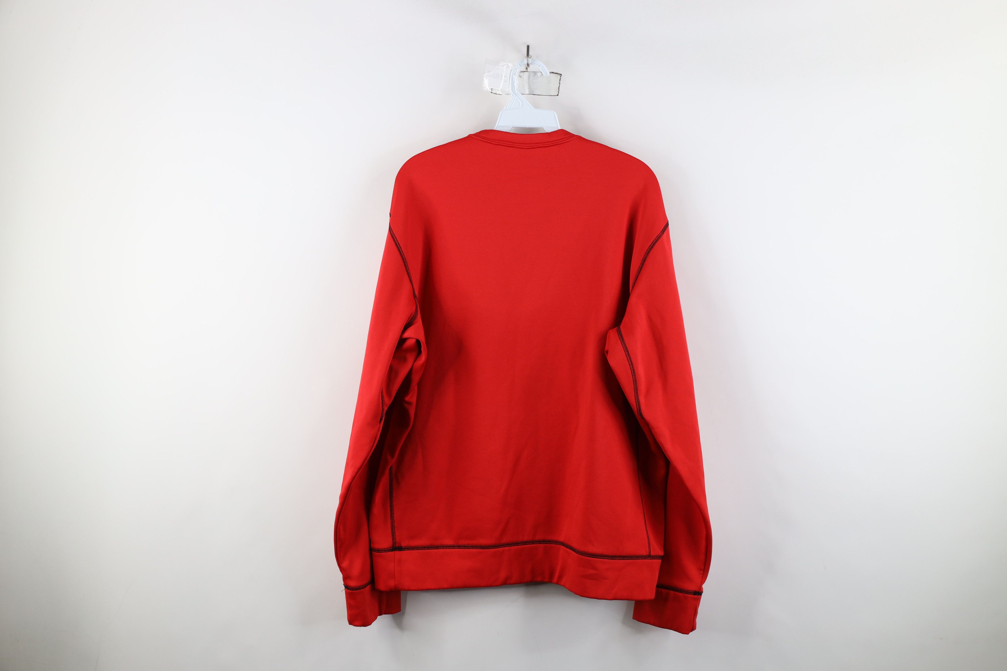 Nike × Vintage Nike Scott Mini Swoosh Therma Fit Football Sweatshirt Red Size US L / EU 52-54 / 3 - 11 Thumbnail