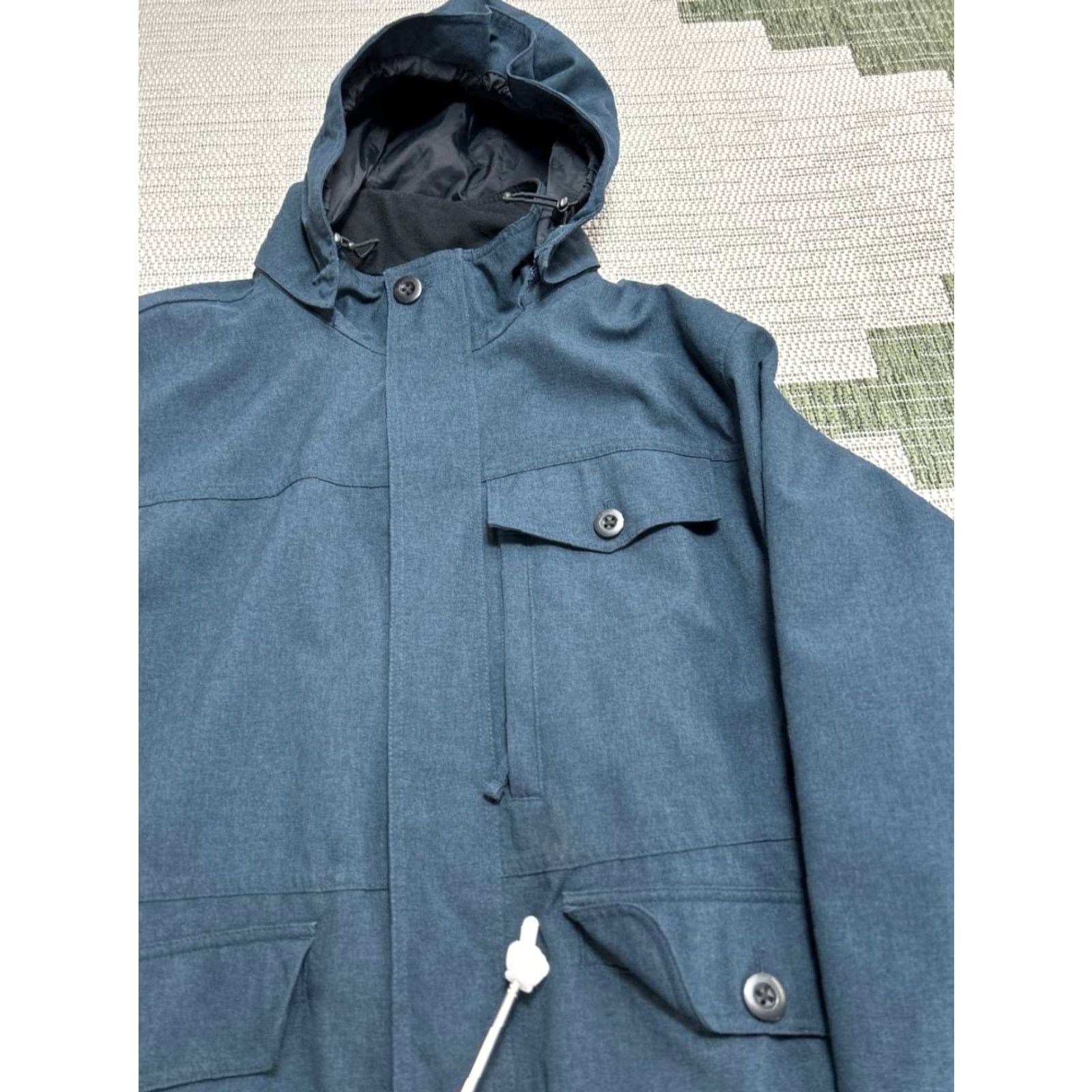 Vintage LL Bean 3 In 1 Parka Shell Jacket Mens Blue Nylon Adjustable Hooded Cuffs 1.5 Sleeve? Size US L / EU 52-54 / 3 - 5 Thumbnail
