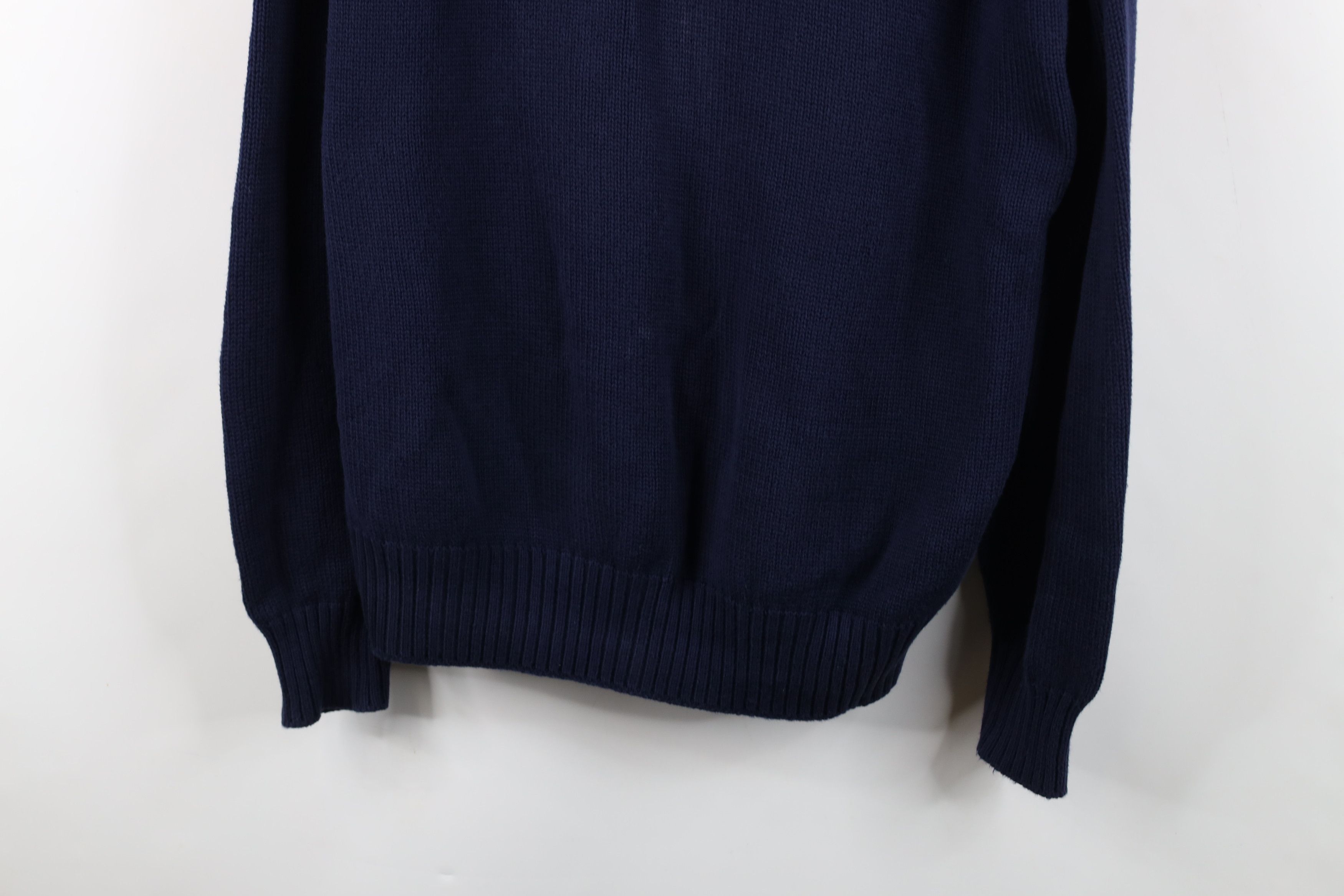 Lands' End Vintage 90s Lands End Blank Cotton Knit Crewneck Sweater USA Size US XL / EU 56 / 4 - 3 Thumbnail