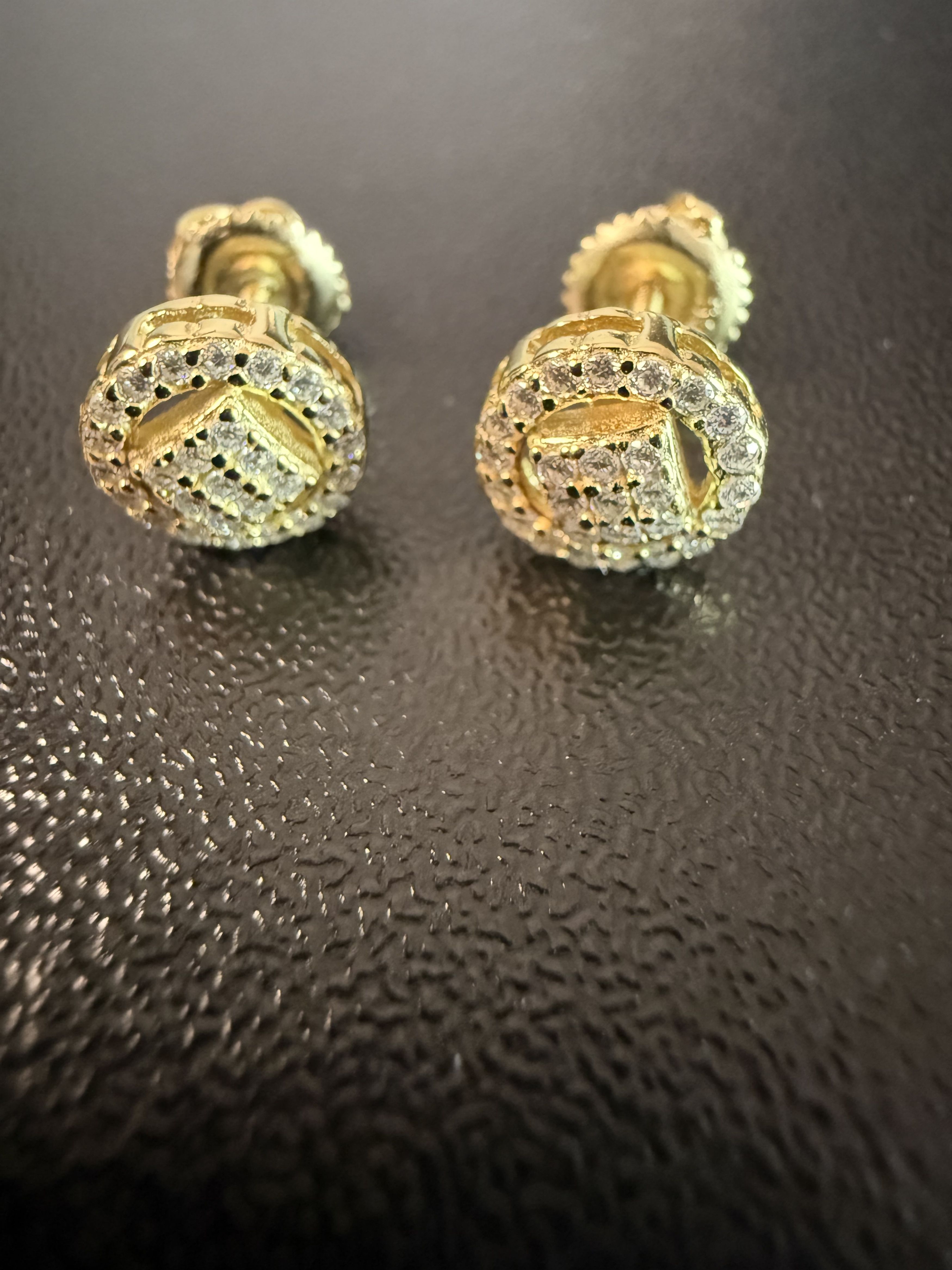 Other Square Cluster Center Moissanite Gold Plated 925s earrings Size ONE SIZE - 4 Thumbnail