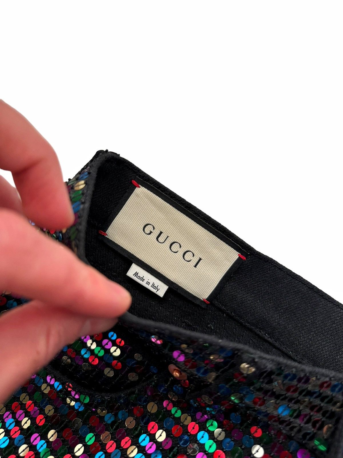 Gucci Rainbow Sparkle Sequin Skinny Denim Jean Size US 30 / EU 46 - 5 Thumbnail