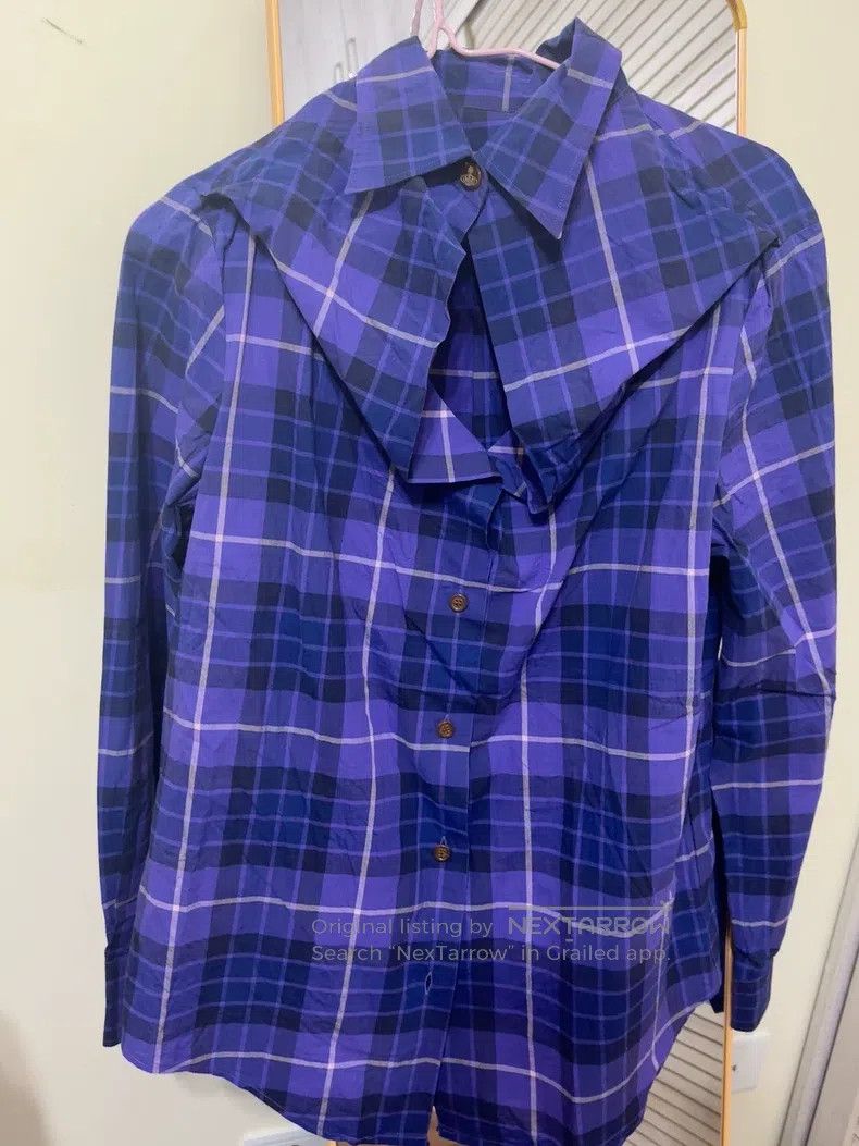 Vivienne Westwood Vivienne Westwood Purple and blue checkered shirt Size M / US 6-8 / IT 42-44 - 9 Thumbnail