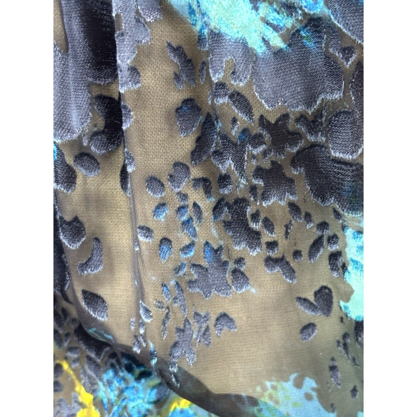 Vintage VINTAGE Cache Silk Blend Sheer Blouse XS Blue Off Shoulder Fairy Bohemian Y2K Womens Size XS / US 0-2 / IT 36-38 - 6 Thumbnail