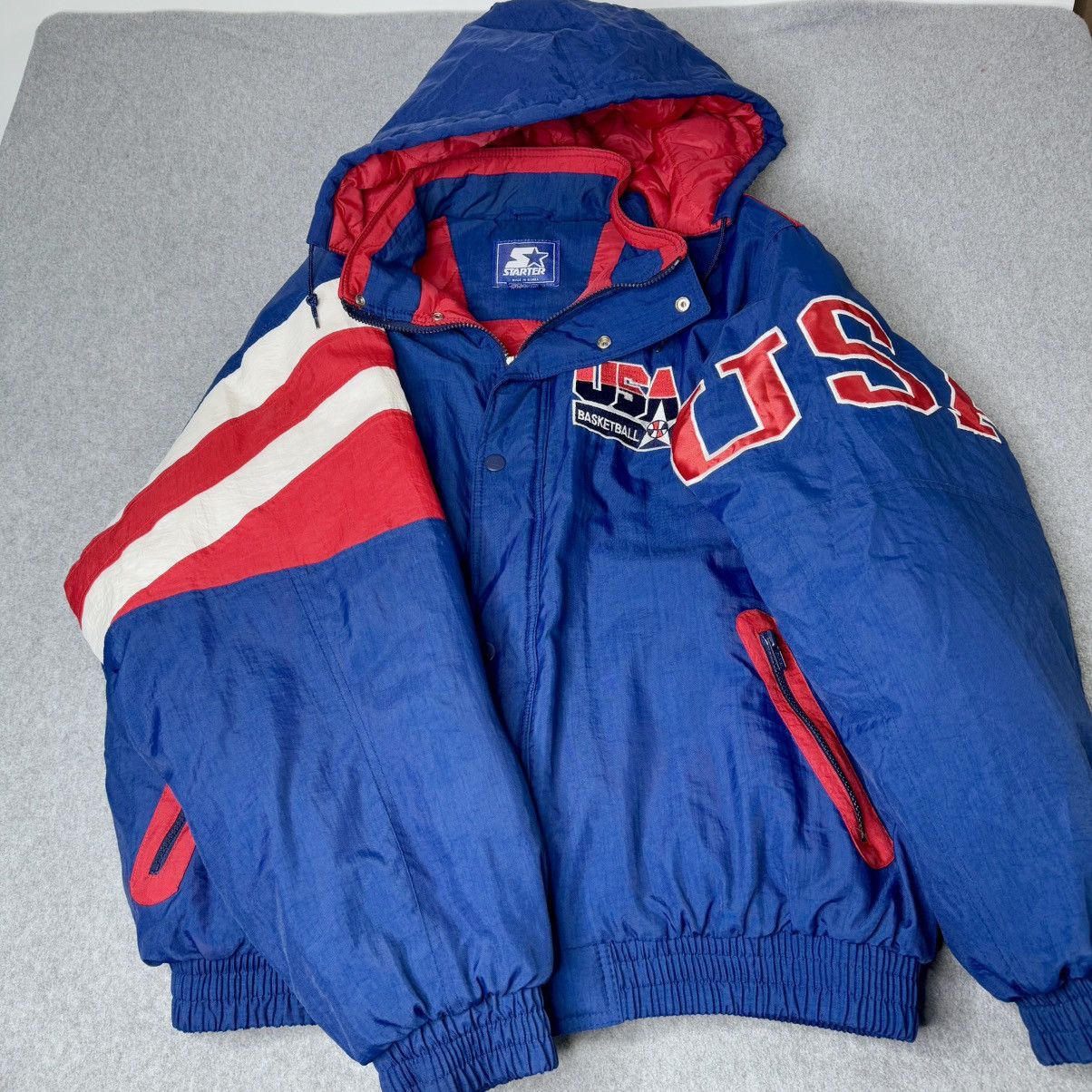 Starter Vtg Olympic USA Basketball 90s Starter Coat America XL Size US XL / EU 56 / 4 - 3 Thumbnail