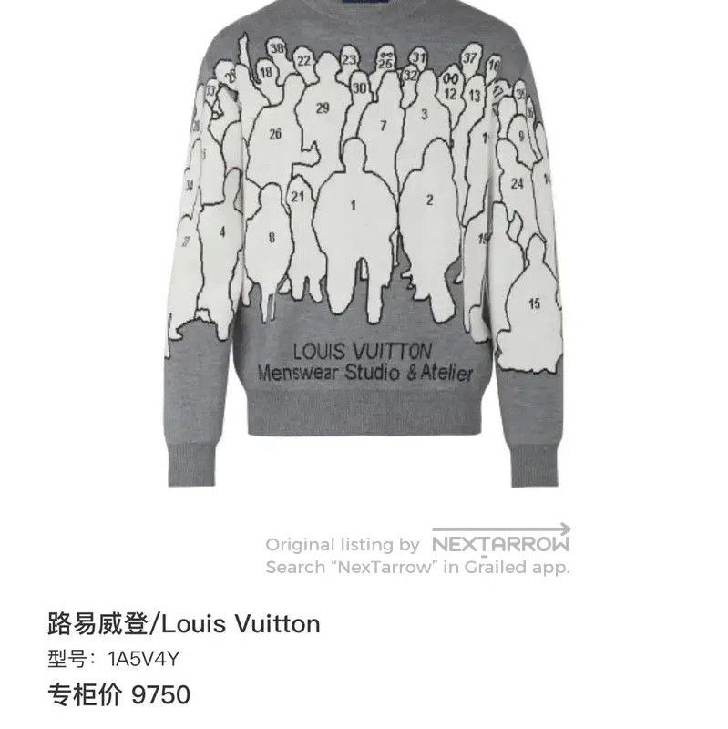 Other Louis Vuitton Gray Wool Blend Logo Knit Sweater . Size S / US 4 / IT 40 - 5 Thumbnail