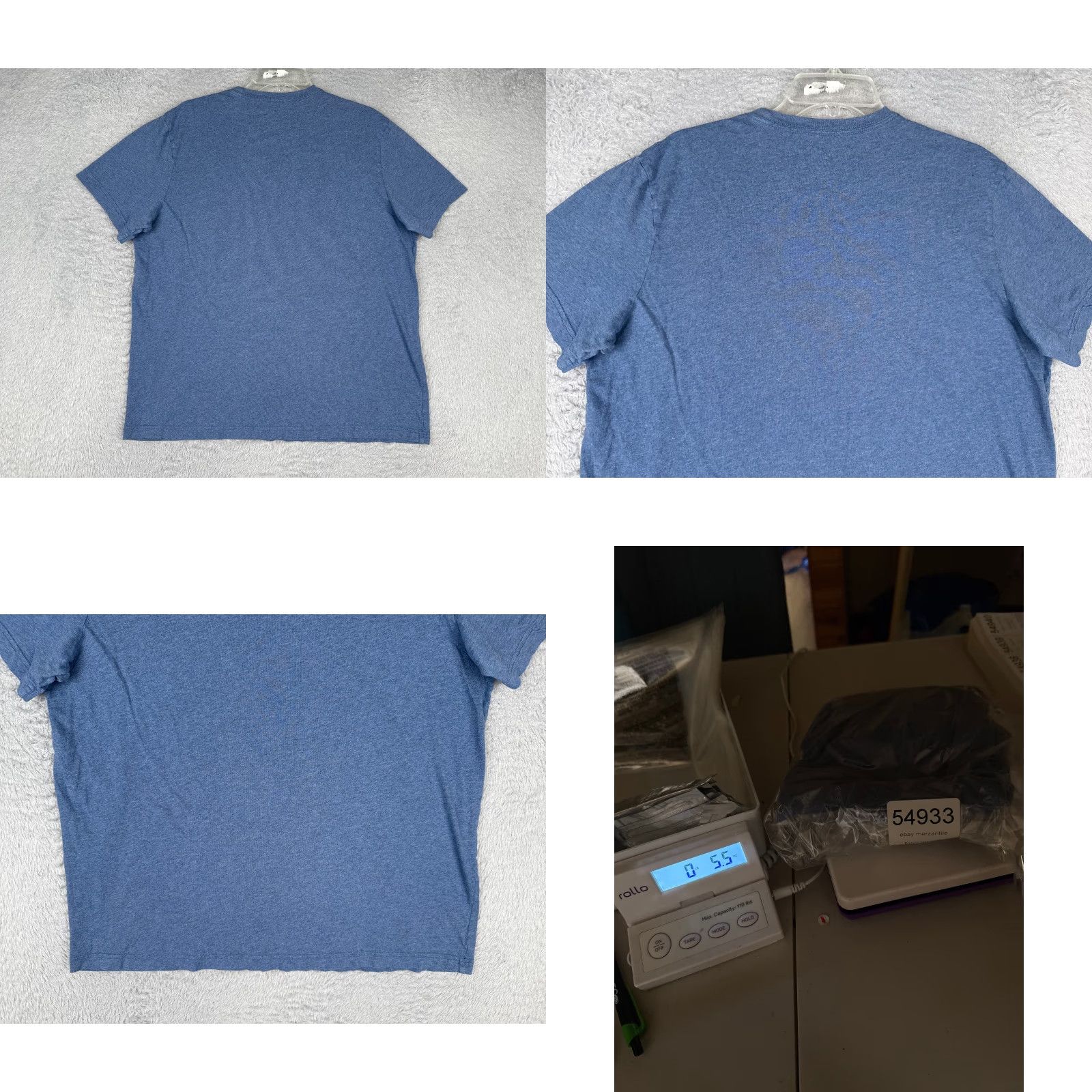 Tommy Hilfiger Tommy Hilfiger Shirt Adult Large Blue 100% Cotton Crew Neck Short Sleeve Logo Embroidered Men T-Shirt Size US L / EU 52-54 / 3 - 9 Thumbnail
