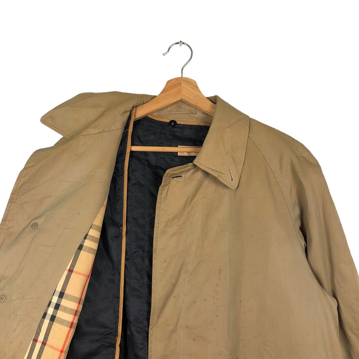 Japanese Brand 🔥VINTAGE LONG JACKET TRENCH NOVA CHECK DESIGN Size US M / EU 48-50 / 2 - 9 Thumbnail