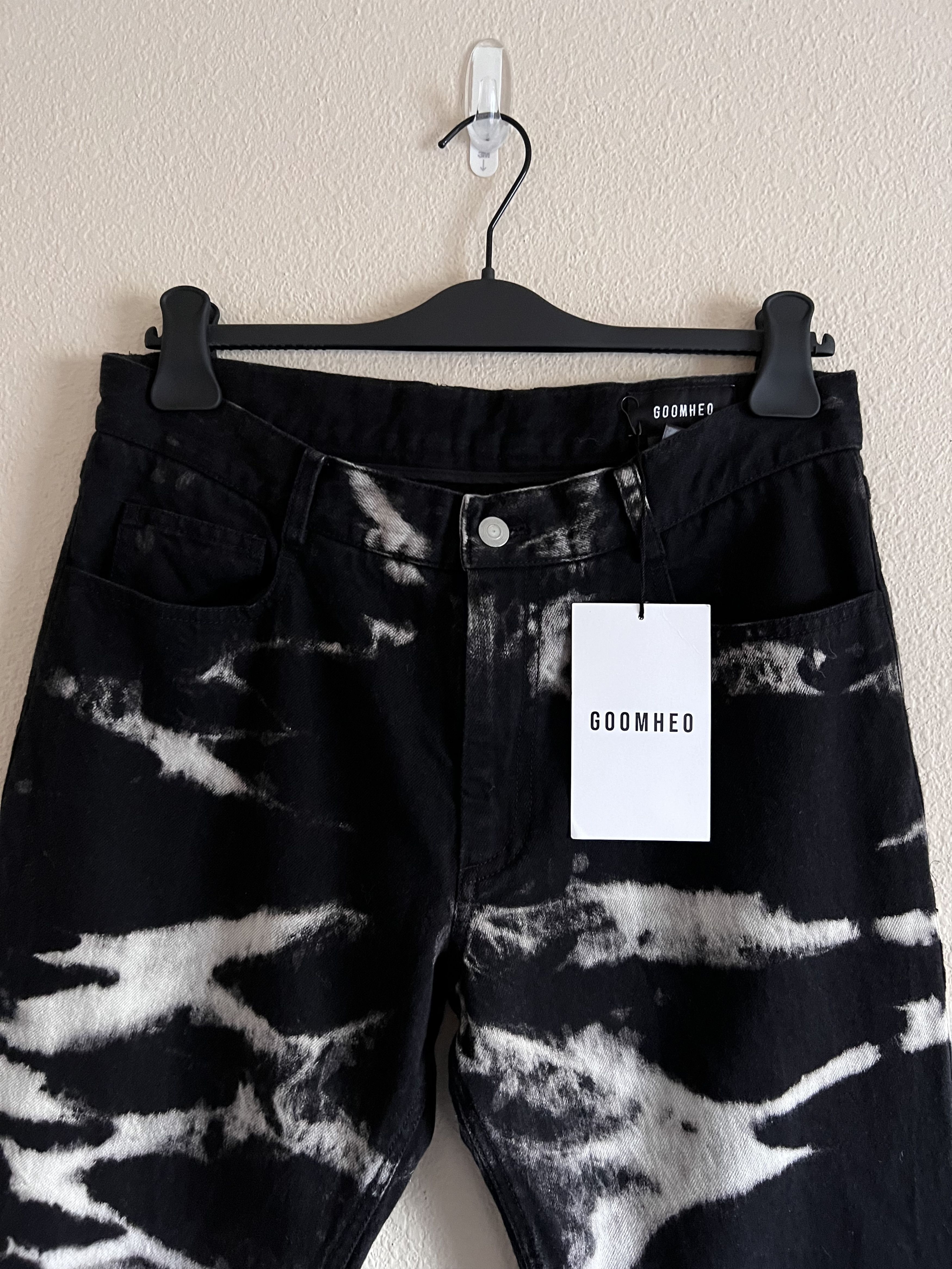 Other GOOMHEO Dystopian Beach Black and White Bootcut Jeans Size US 32 / EU 48 - 2 Thumbnail