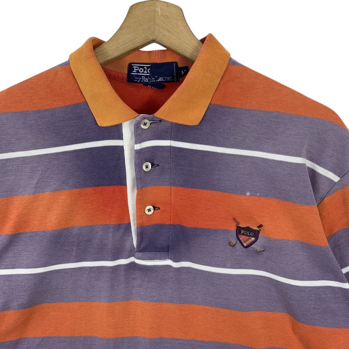 Polo Ralph Lauren Vintage 90’ POLO RALPH LAUREN Natural Sun Faded Tee Shirt Size US M / EU 48-50 / 2 - 4 Thumbnail