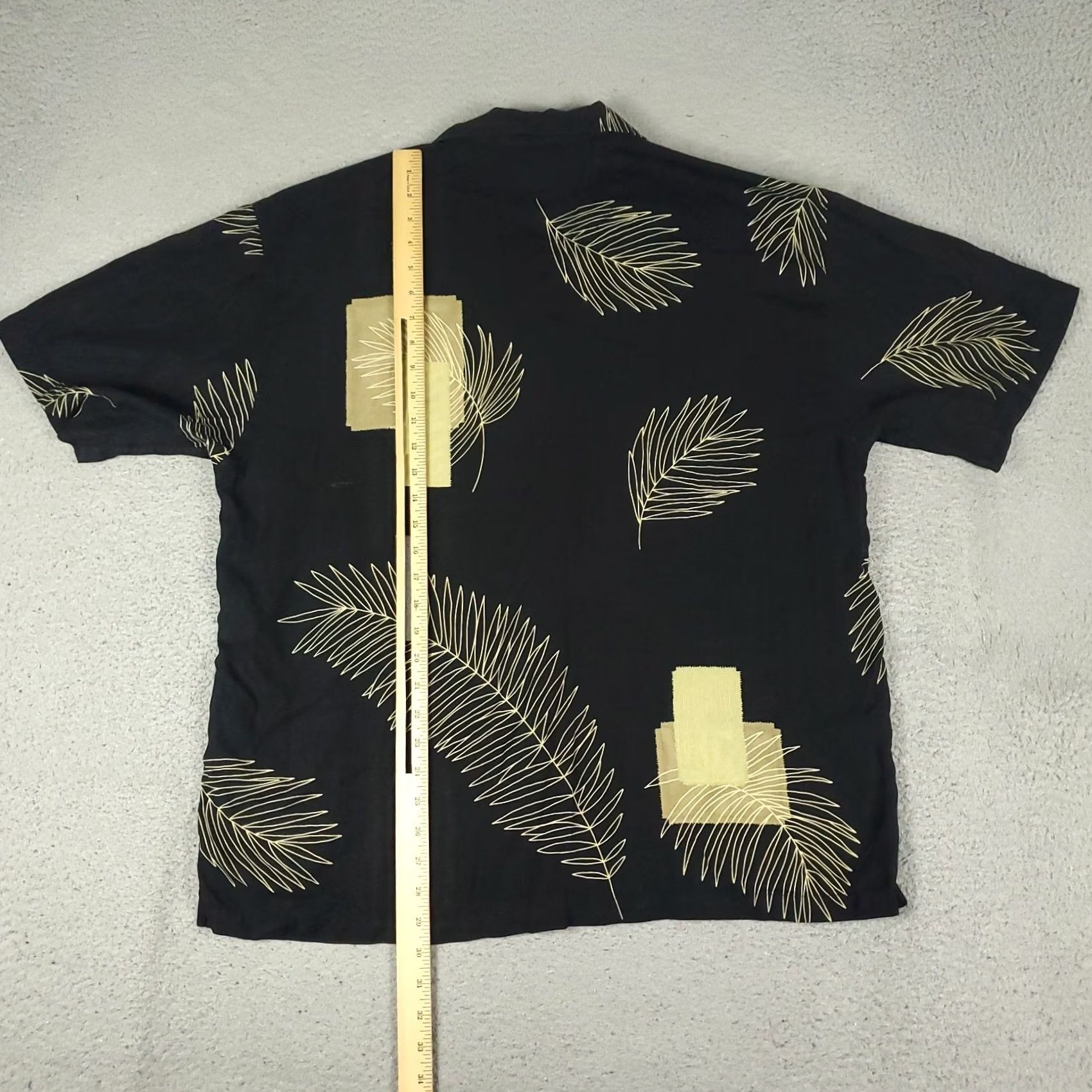 Vintage Bamboo Cay Shirt Mens Large Black Silk Blend Hawaiian Button Up Short Sleeve Size US L / EU 52-54 / 3 - 4 Thumbnail