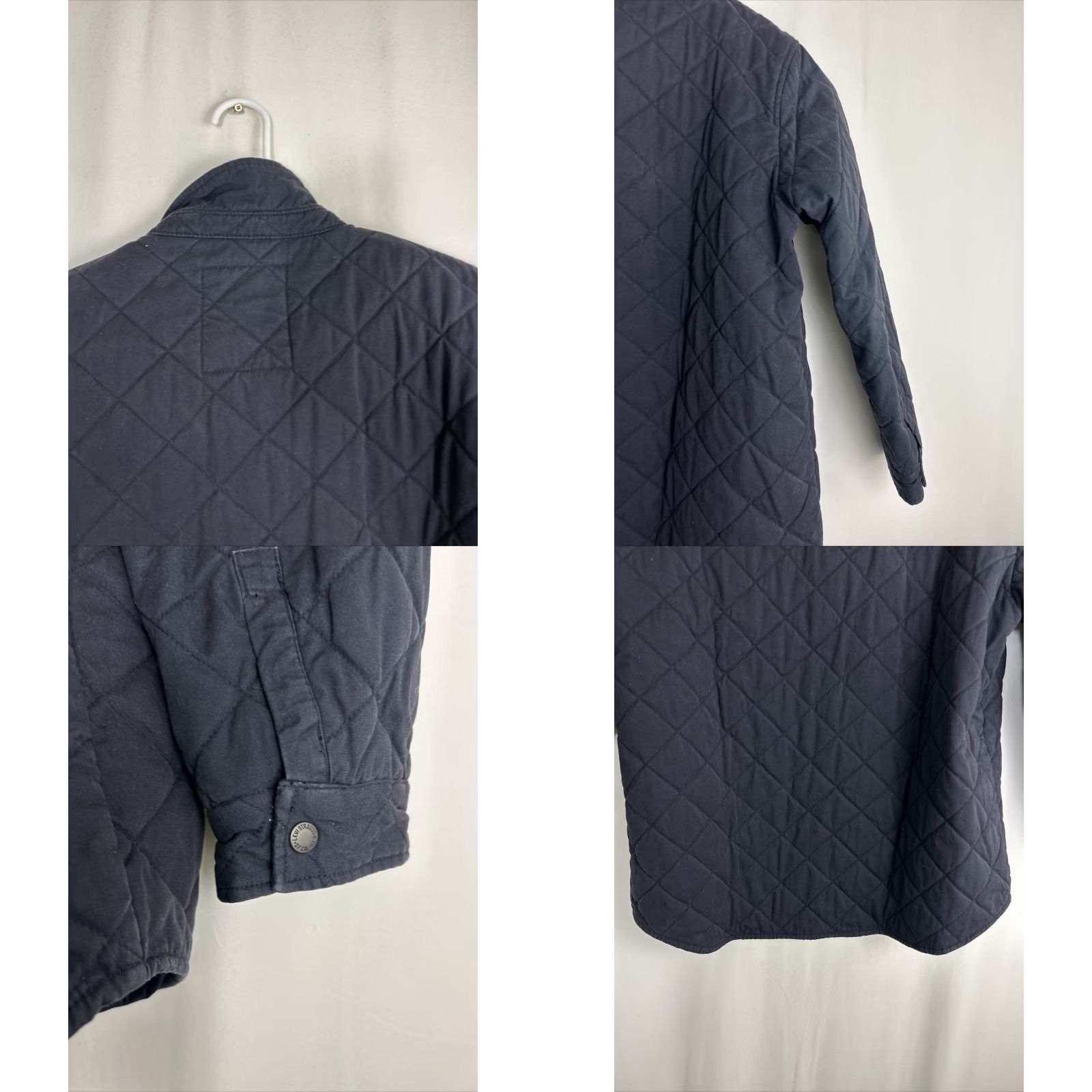Levi's VINTAGE Levi’s Womens XL Full Zip Snap Jacket Navy Blue Quilted Cotton Size XL / US 12-14 / IT 48-50 - 10 Thumbnail
