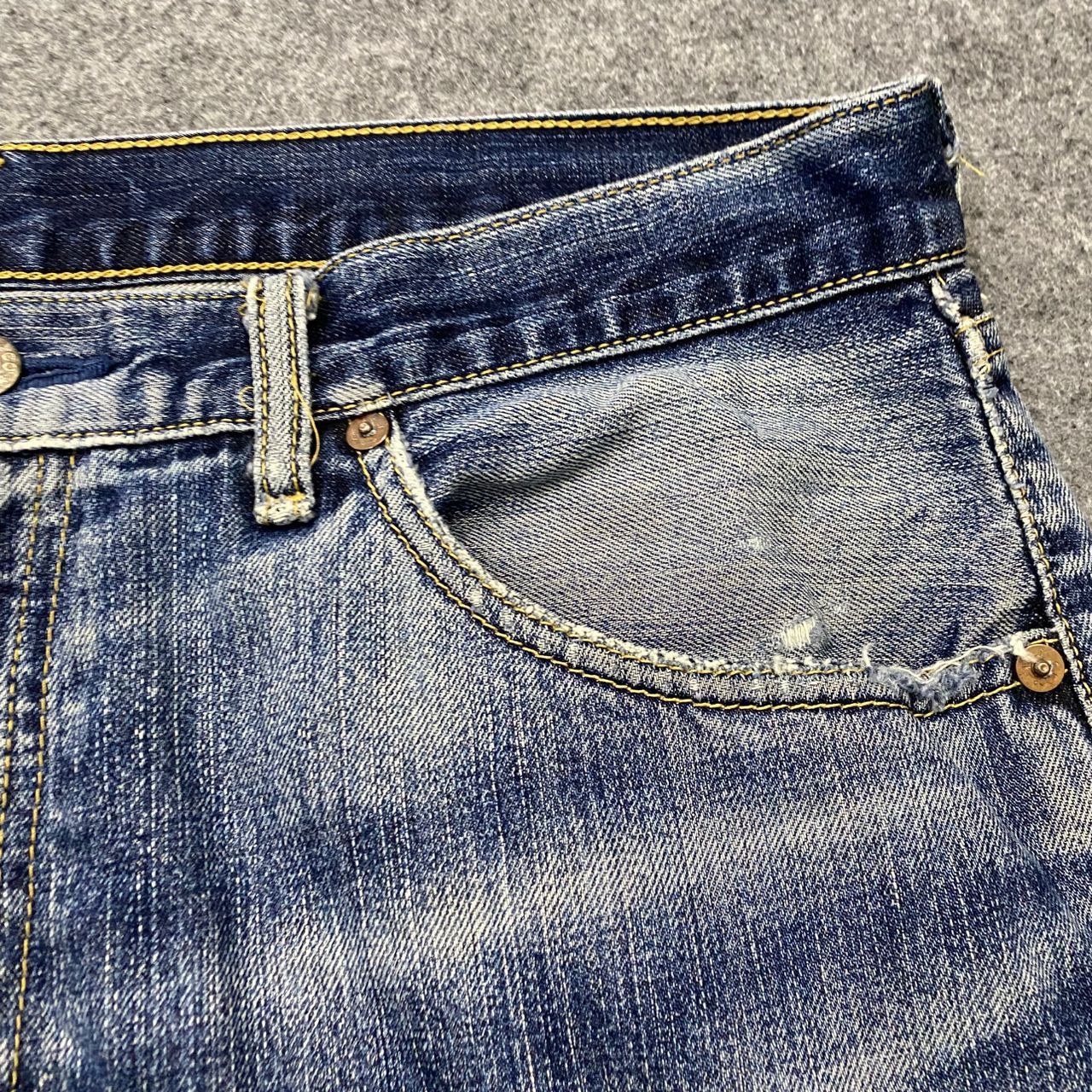 Levi's 💥Vintage Levis 503 Patchwork Denim Kurt Cobain Style Size US 36 / EU 52 - 13 Thumbnail