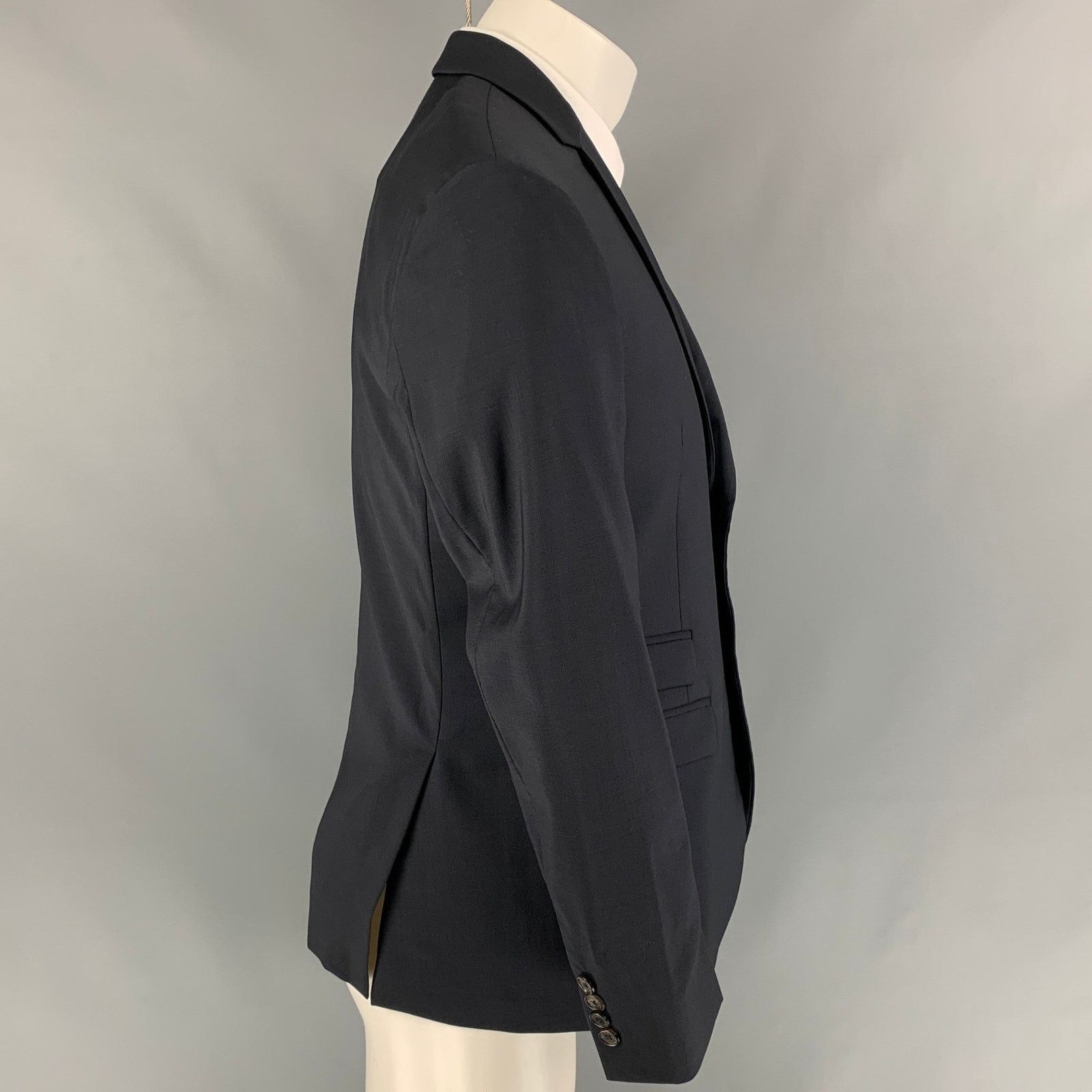 Neil Barrett Size 40 Navy Wool Single Breasted Slim Fit Sport Coat Size 40R - 3 Thumbnail