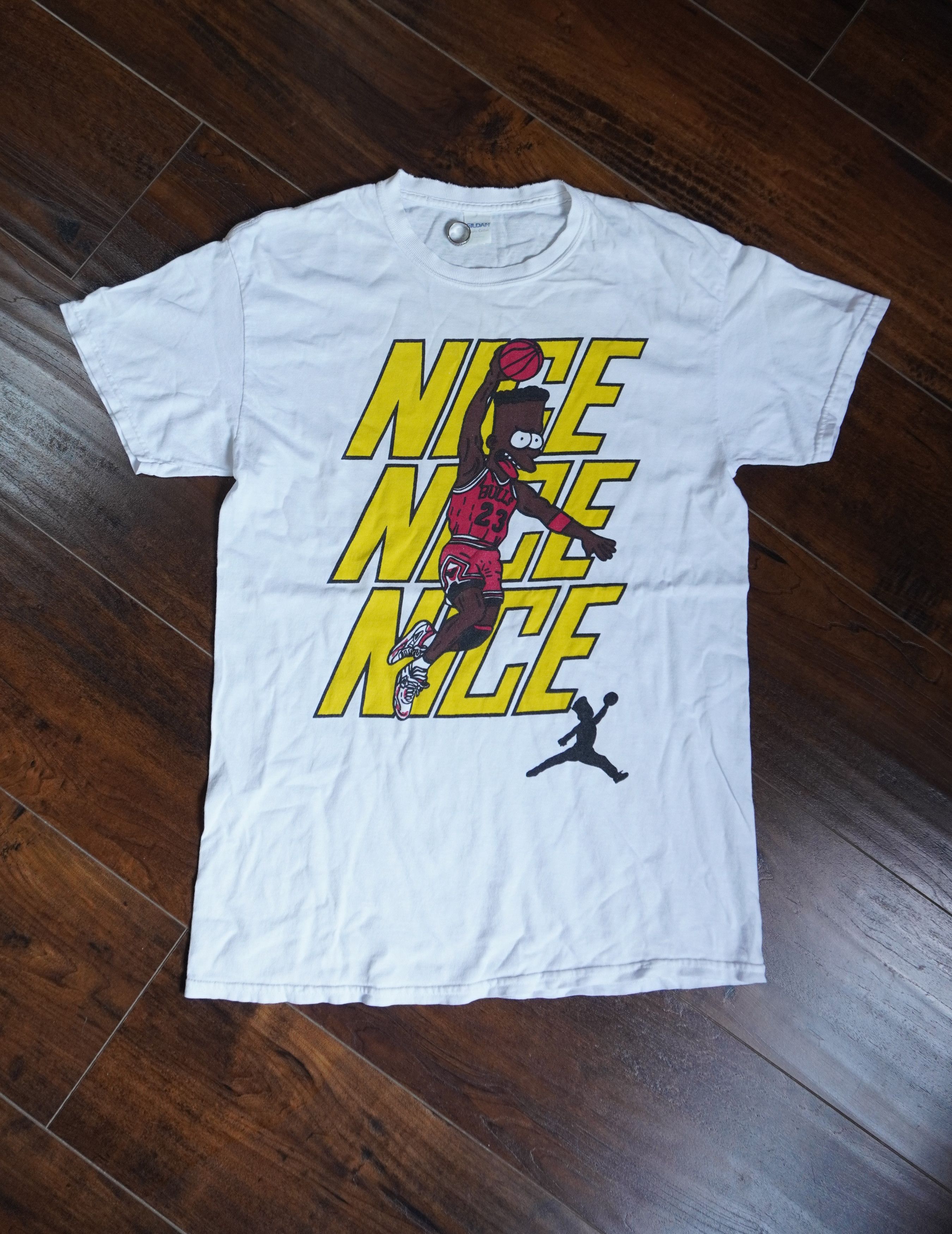 Vintage The Simpsons Nike Parody Distressed T-Shirt Size US M / EU 48-50 / 2 - 1 Thumbnail