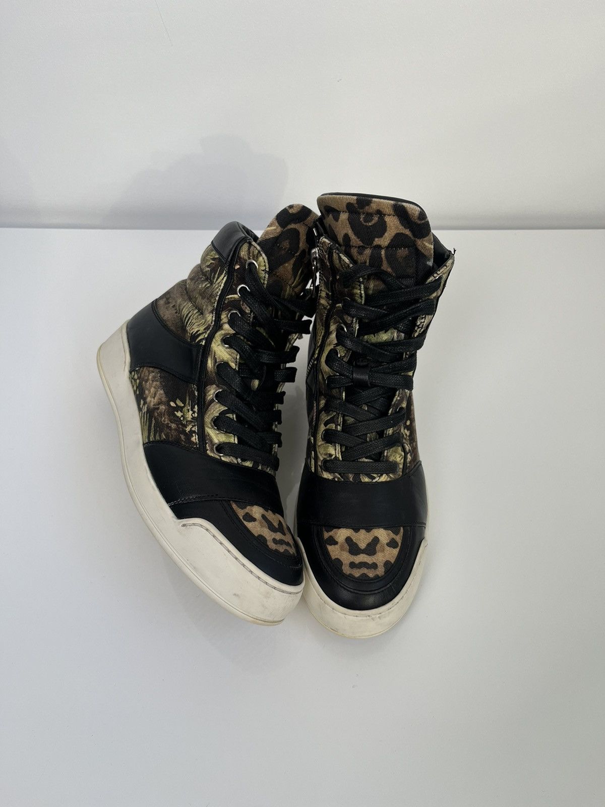 Balmain Balmain Basket Safari Cuir Hi-Top Sneakers Size US 8 / IT 38 - 10 Thumbnail