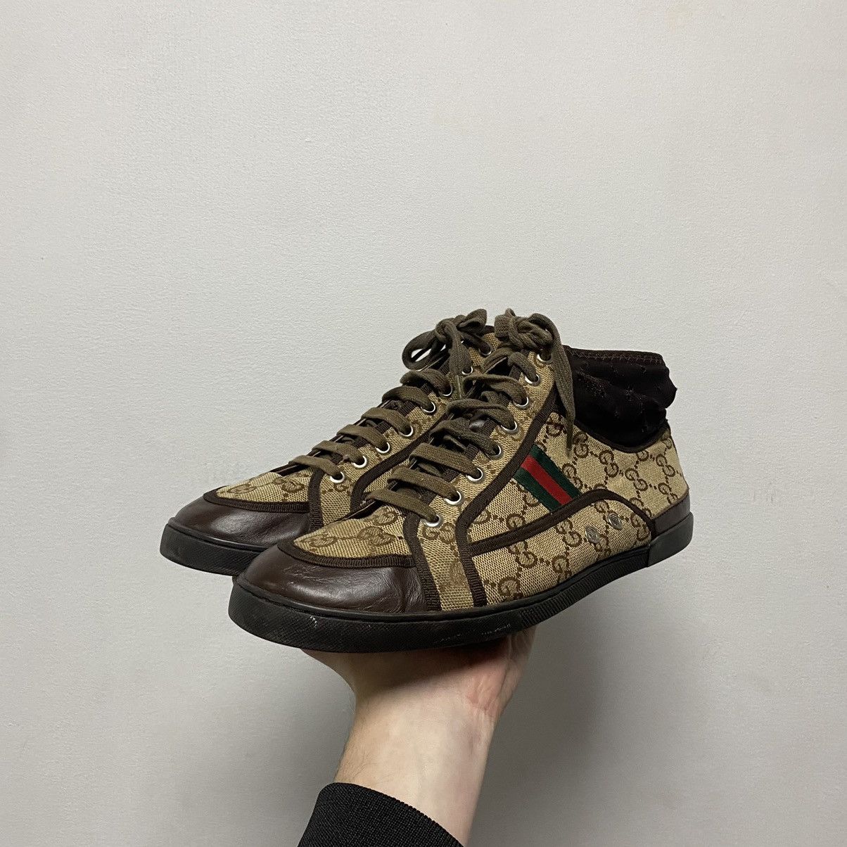 Gucci Gucci high top shoes MONOGRAM Size US 8 / EU 41 - 5 Thumbnail