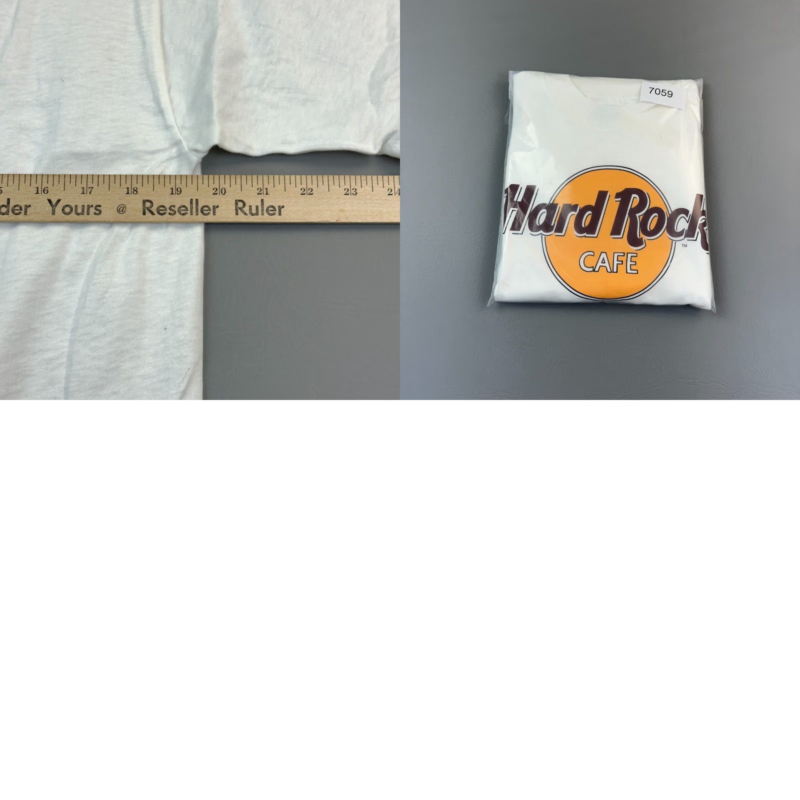 Hanes VINTAGE Hanes T-Shirt Mens L White 80s Deadstock Graphic Print USA Made Hard Rock Cafe Shirt 1980s Size US L / EU 52-54 / 3 - 9 Thumbnail