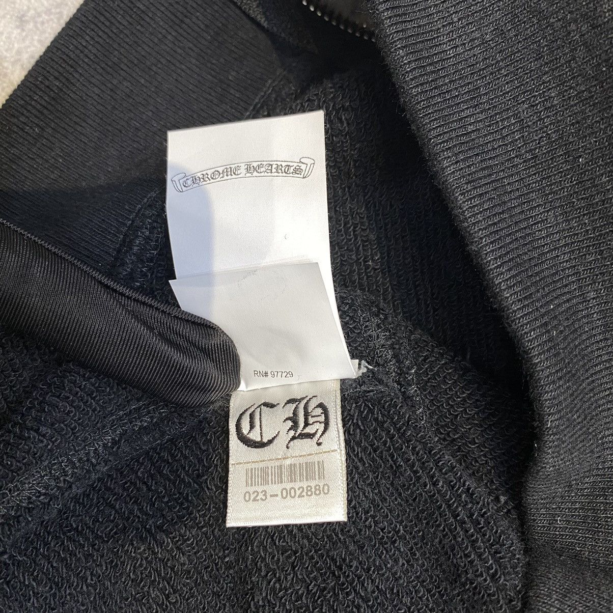 Chrome Hearts CHROME HEARTS Black Leather Plus Patchwork Terry Hoodie Zip Size US S / EU 44-46 / 1 - 10 Thumbnail