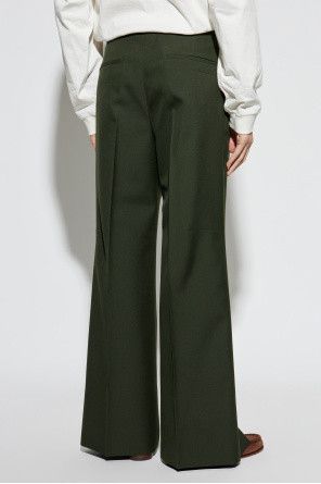 Gucci o1loc1c1125 824146 Embossed Light Wool Pant in Green Size US 34 / EU 50 - 4 Thumbnail