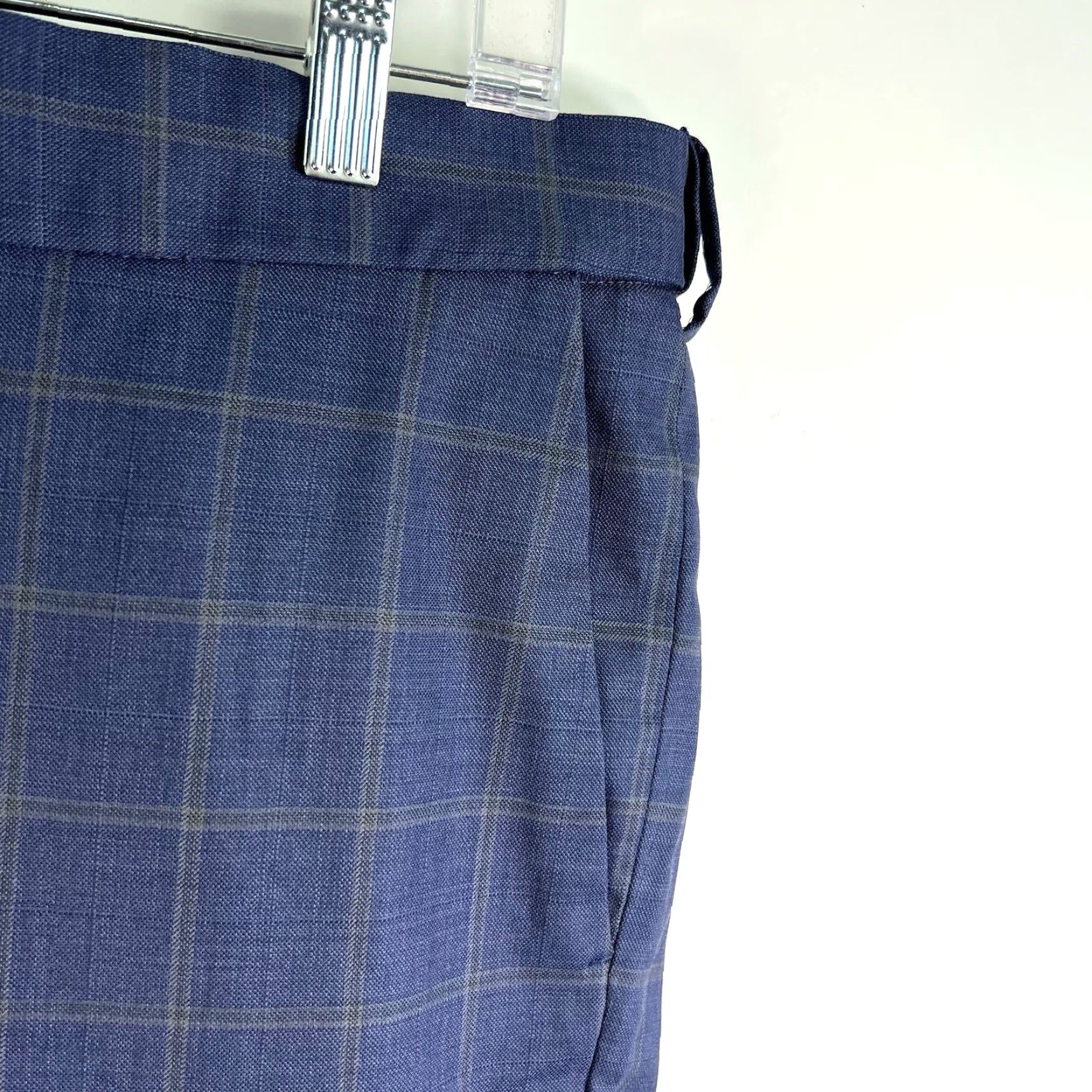Bonobos VINTAGE Bonobos Dress Pants Mens 48 Wool Blend Check City Formal Straight Fall Winter Size US 32 / EU 48 - 2 Thumbnail