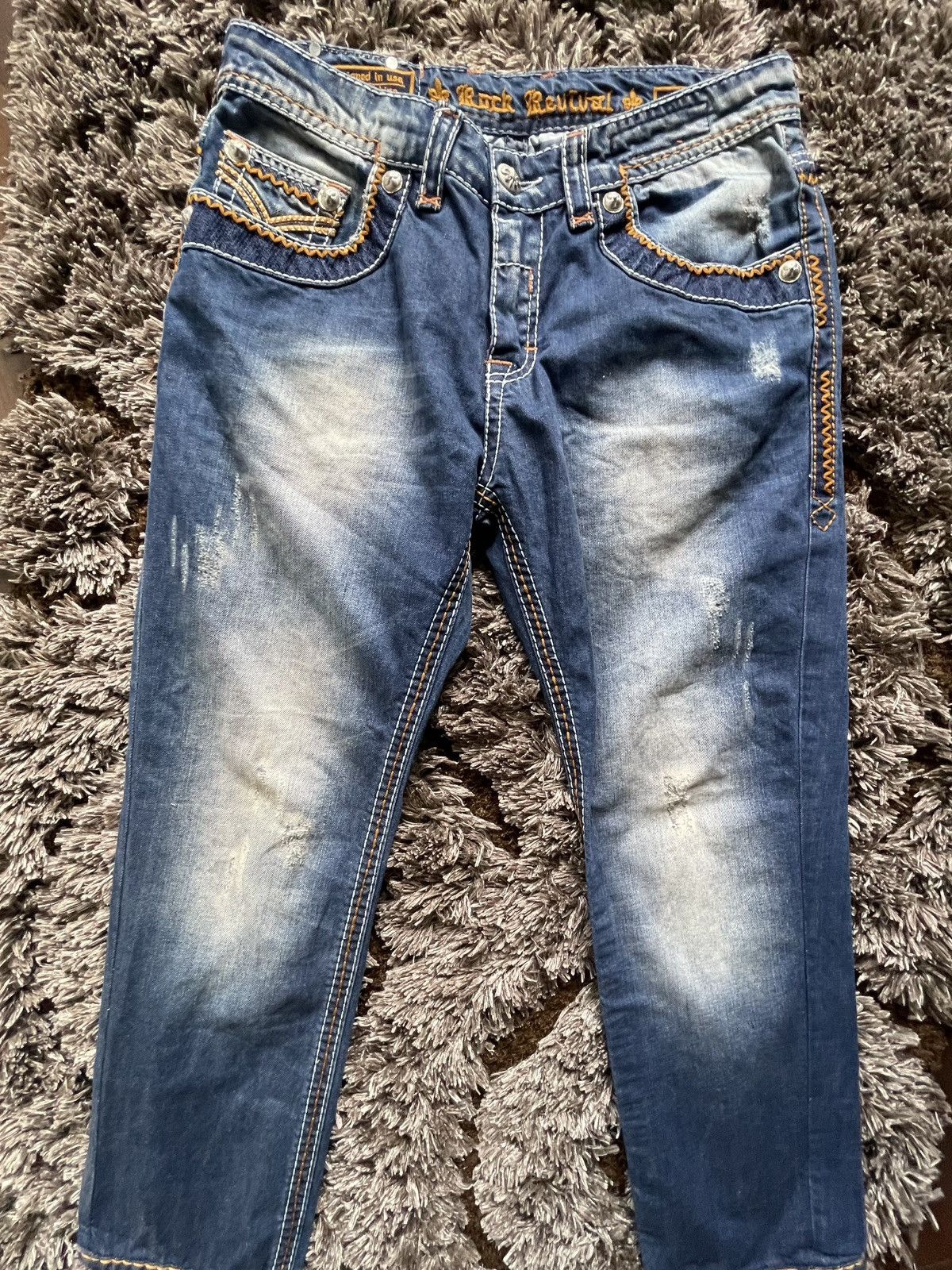 Rock Revival Rock Revival Tyson Straight Leg Jeans - Size 33 Size US 33 - 1 Thumbnail