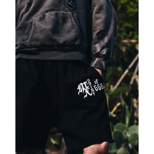 Saint Michael o1mle0326 Logo Sweatshorts in Black Size US 30 / EU 46 - 2 Thumbnail