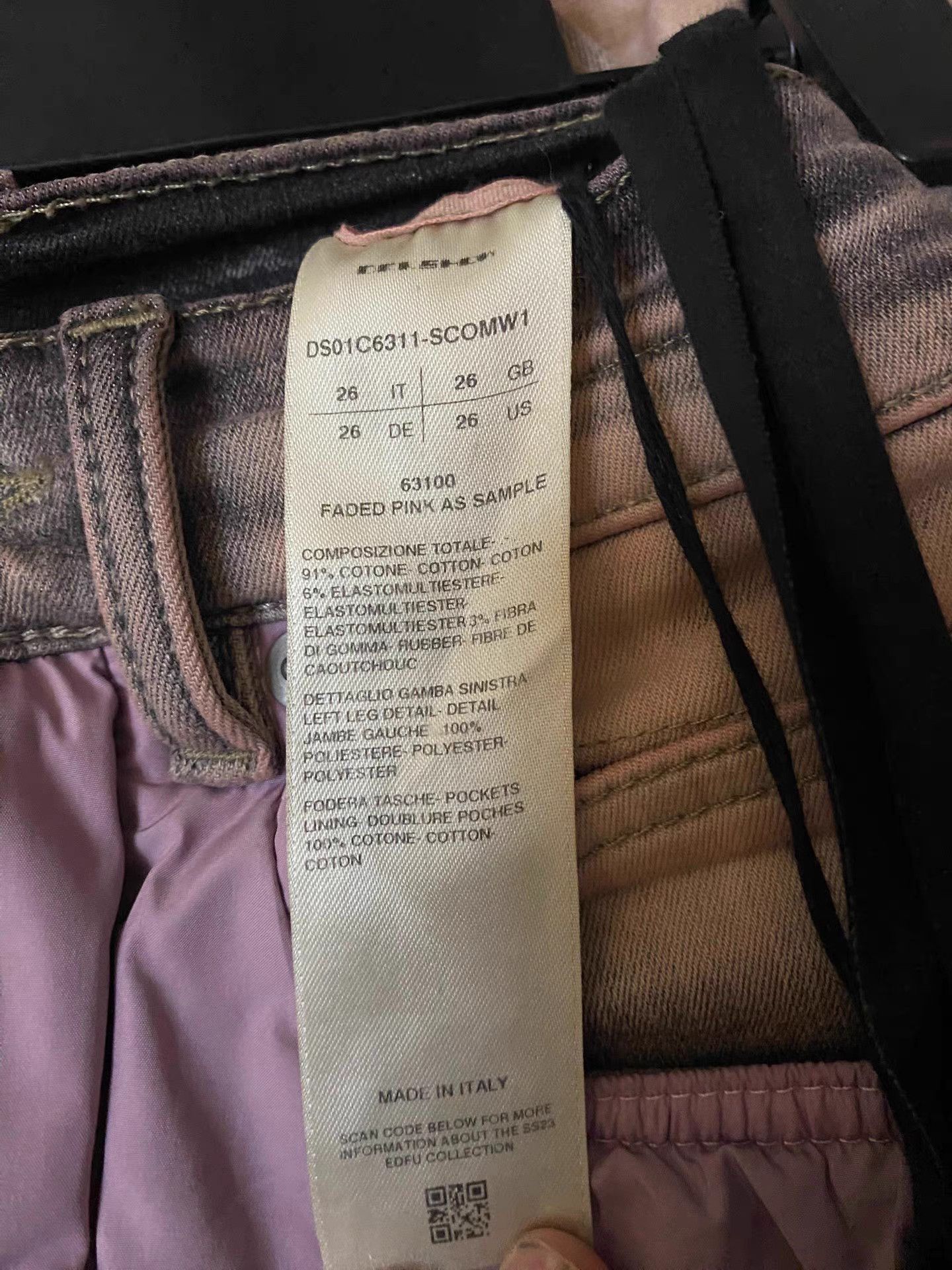 Rick Owens Rick Owens 23ss DRKSHDW Patchwork Pink Denim Pants Size 26" / US 2 / IT 38 - 4 Thumbnail