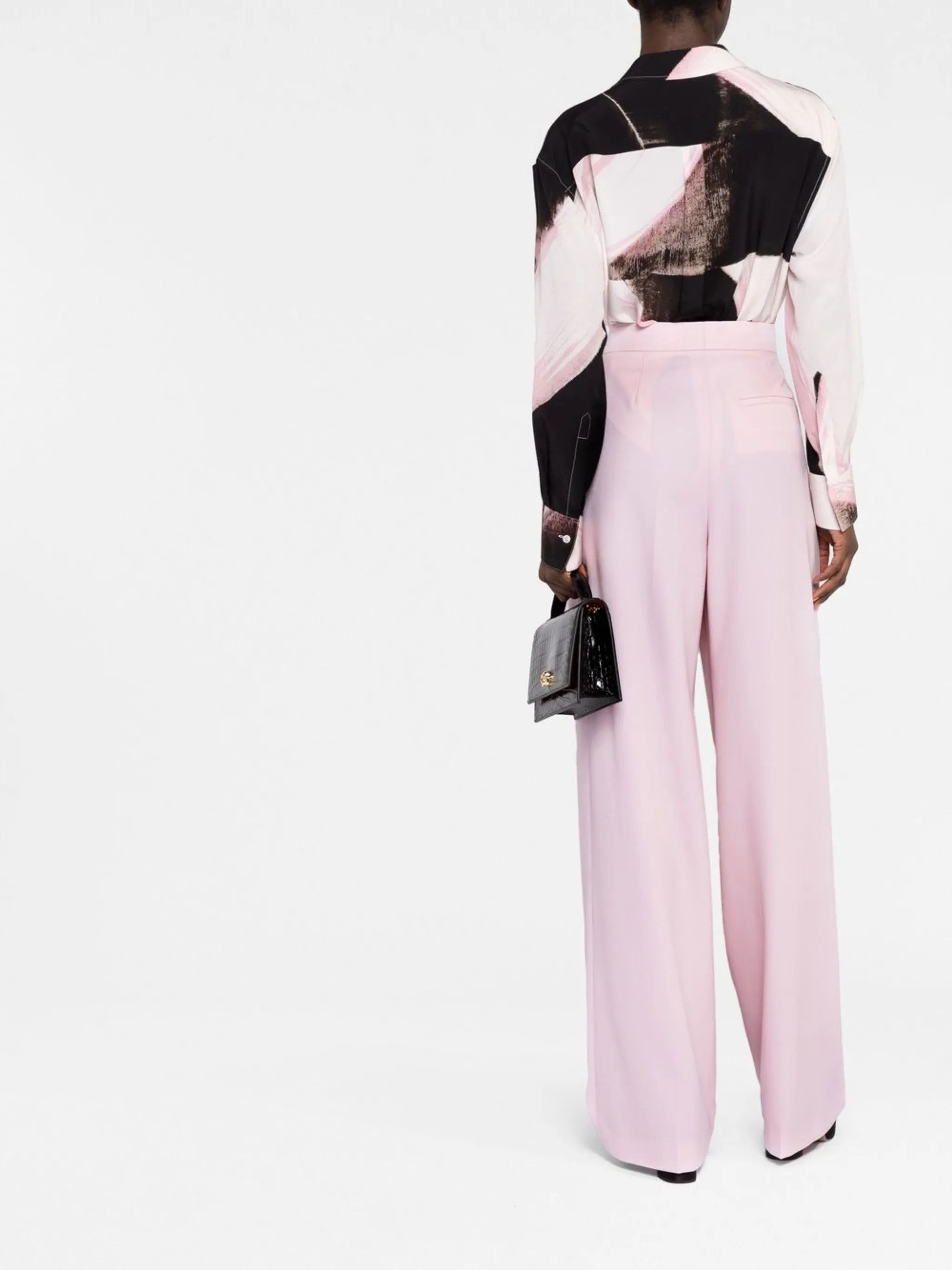 Alexander McQueen o1y0325 Pant in Pink Size 28" / US 6 / IT 42 - 4 Thumbnail