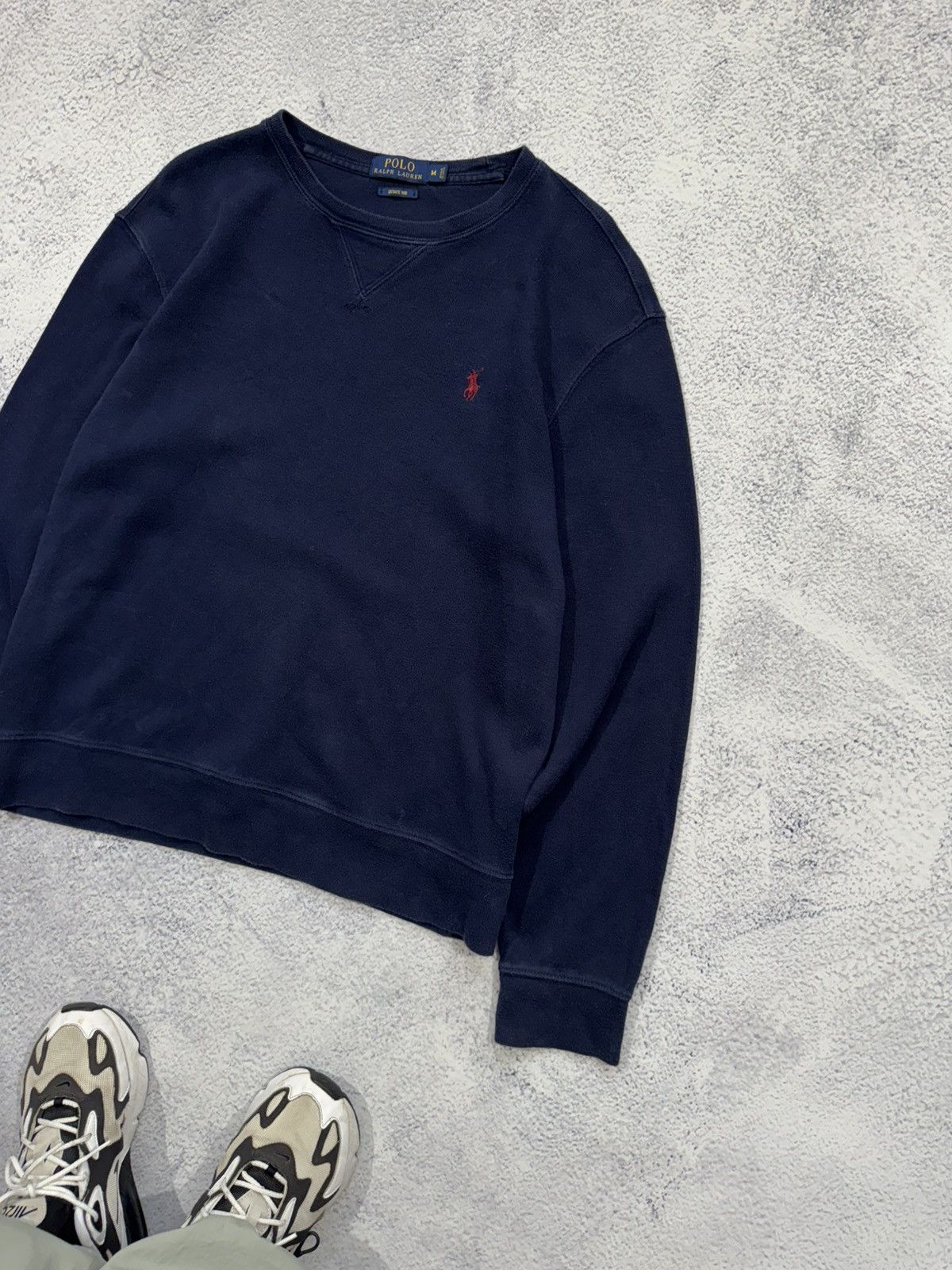 Polo Ralph Lauren × Vintage Vintage Polo Ralph Lauren sweatshirt M L men’s blue knit 90s Size US M / EU 48-50 / 2 - 4 Thumbnail