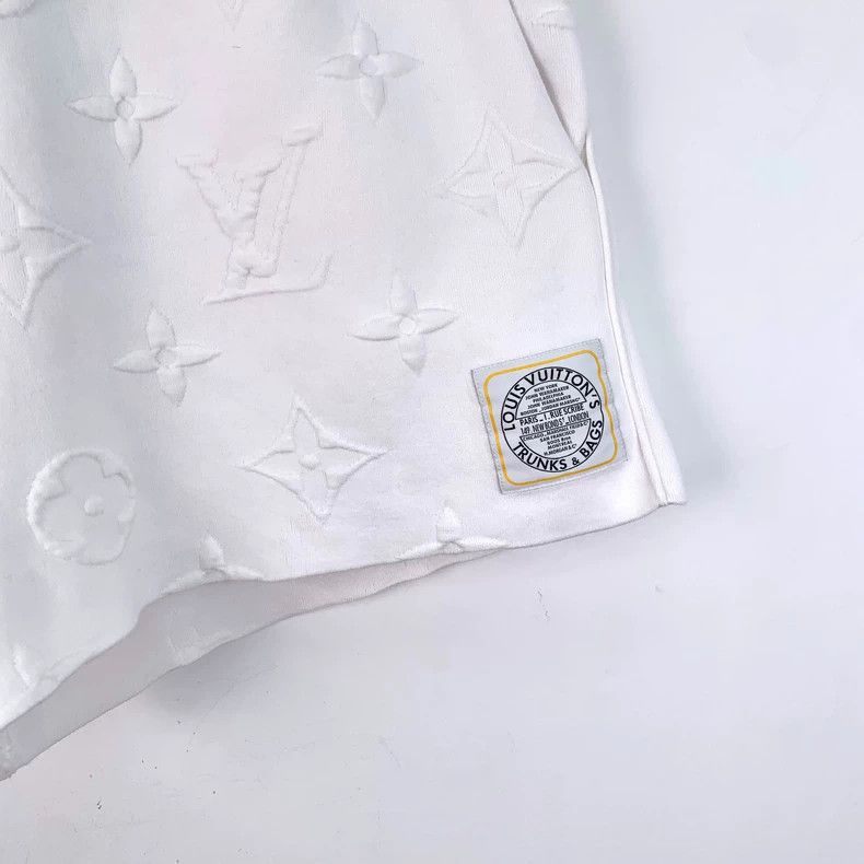 Louis Vuitton Louis Vuitton size s 24 white logo embossed cotton lace-up Size 24" / US 00 / IT 34 - 4 Thumbnail