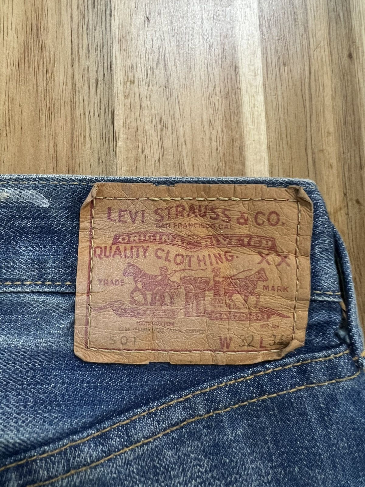 Levi's Vintage Levis 501 Big E Distressed Denim Jeans Size US 30 / EU 46 - 9 Thumbnail