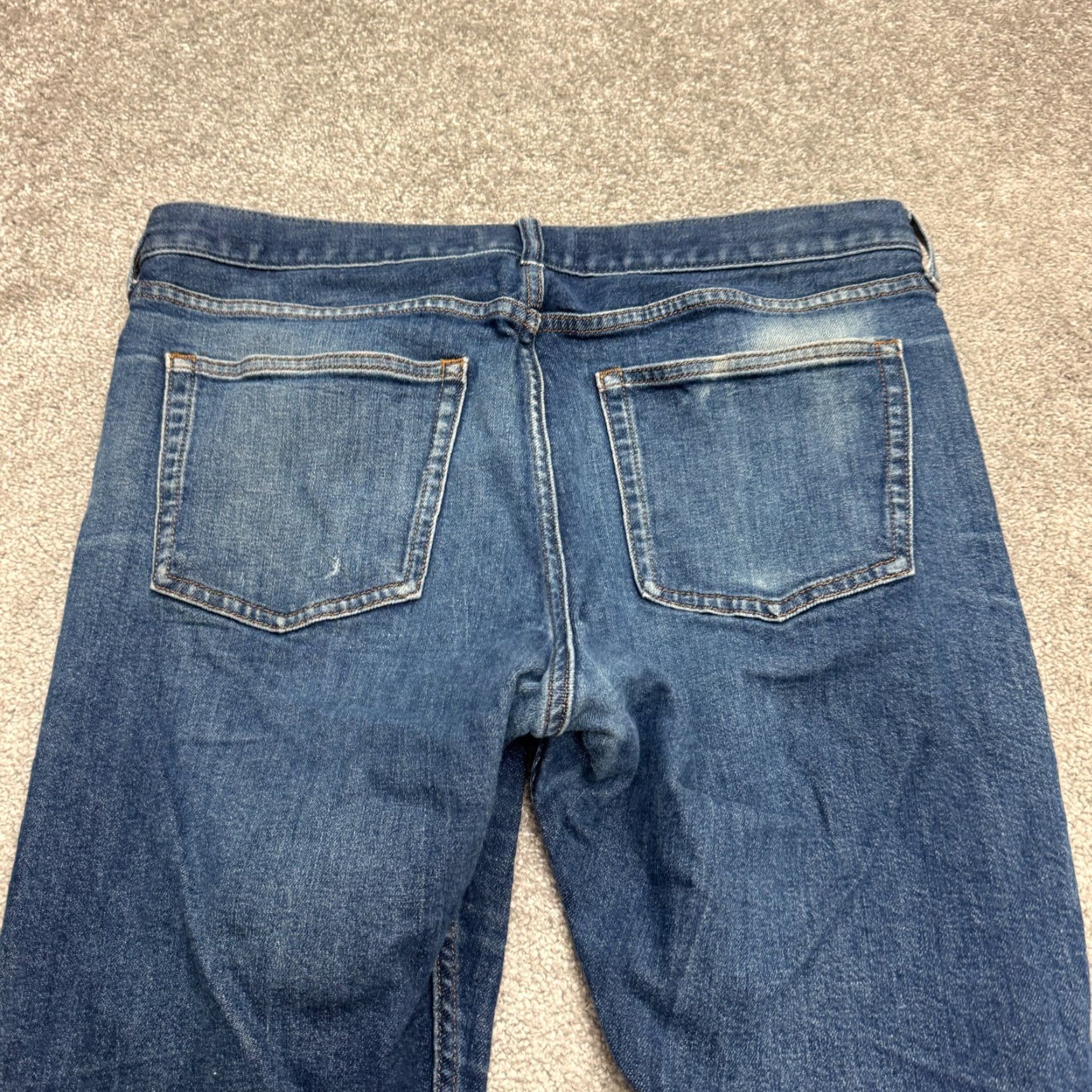 Everlane Everlane Selvedge Slim Fit Denim Jeans Mens 35x30 Blue Organic Cotton Straight Size US 35 - 5 Thumbnail