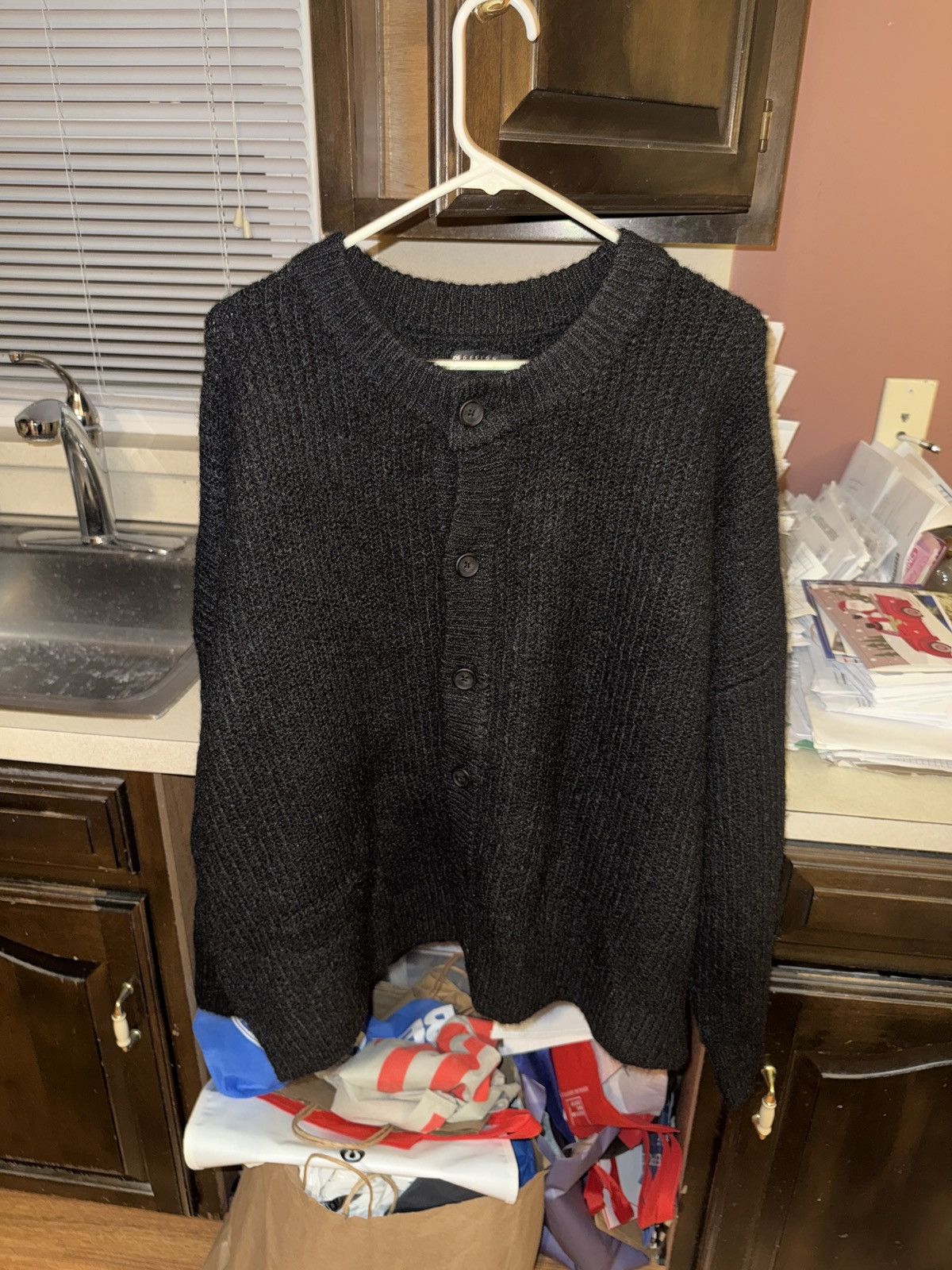 Asos ASOS DESIGN super oversized knitted cardigan in black Size US XL / EU 56 / 4 - 3 Thumbnail