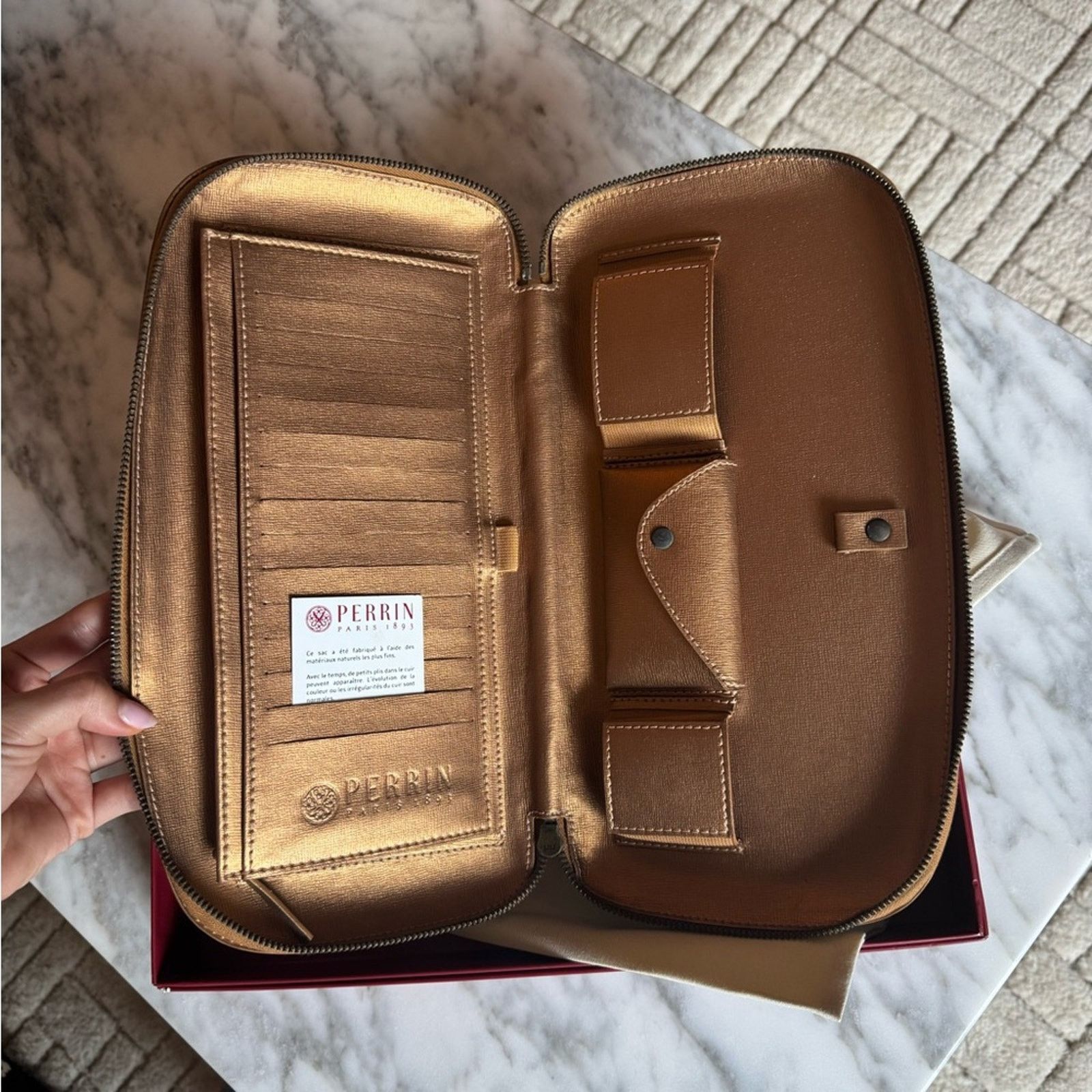 Perrin Perrin Paris NWT 1899 Gold Clutch Bag Size ONE SIZE - 2 Thumbnail