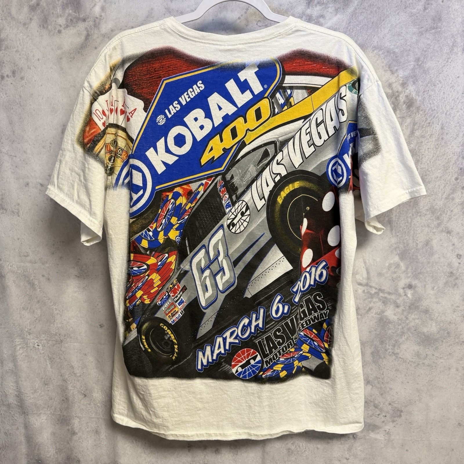 NASCAR AOP Nascar T Shirt Mens XL Las Vegas Kobalt 400 Size US XL / EU 56 / 4 - 2 Thumbnail