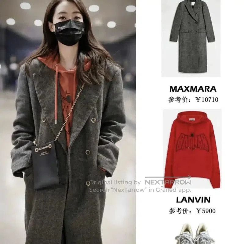 Lanvin Lanvin Red Cotton Logo Hoodie for Men . Size US M / EU 48-50 / 2 - 7 Thumbnail