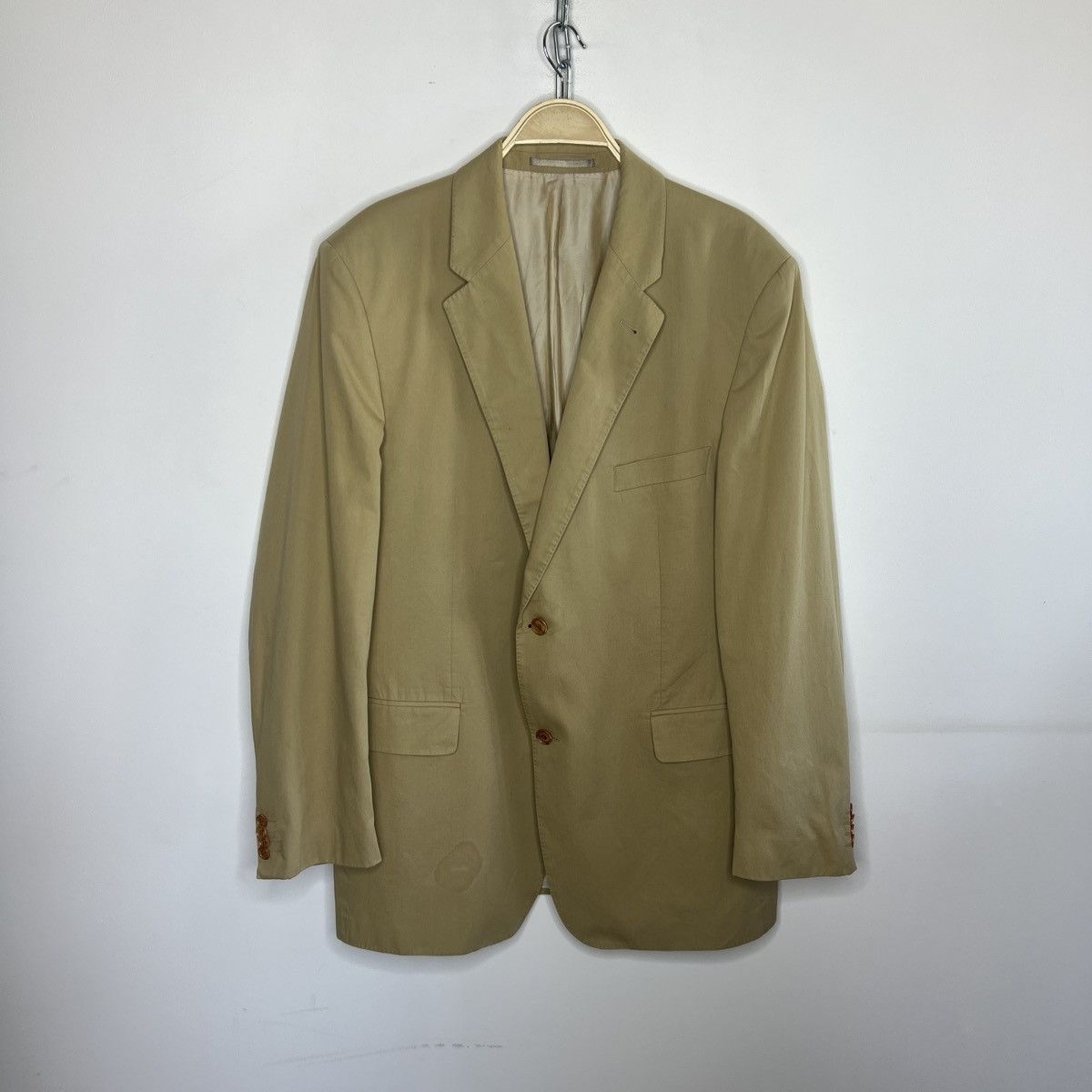 Burberry Vintage Burberry blazer beige jacket coat Size 48R - 1 Thumbnail