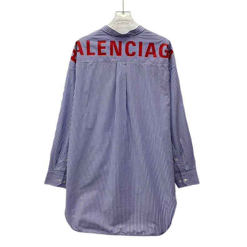 Balenciaga Balenciaga size 36 Blue striped logo monogrammed lace up b Size XS / US 0-2 / IT 36-38 - 2 Thumbnail