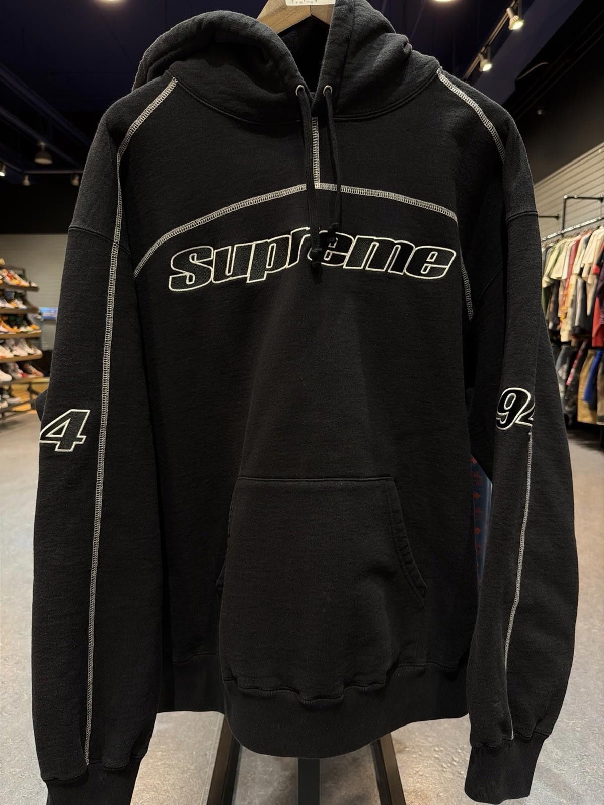 Supreme Supreme “Overlock” Hooded Sweatshirt Black Men’s X-Large New Size US XL / EU 56 / 4 - 7 Thumbnail