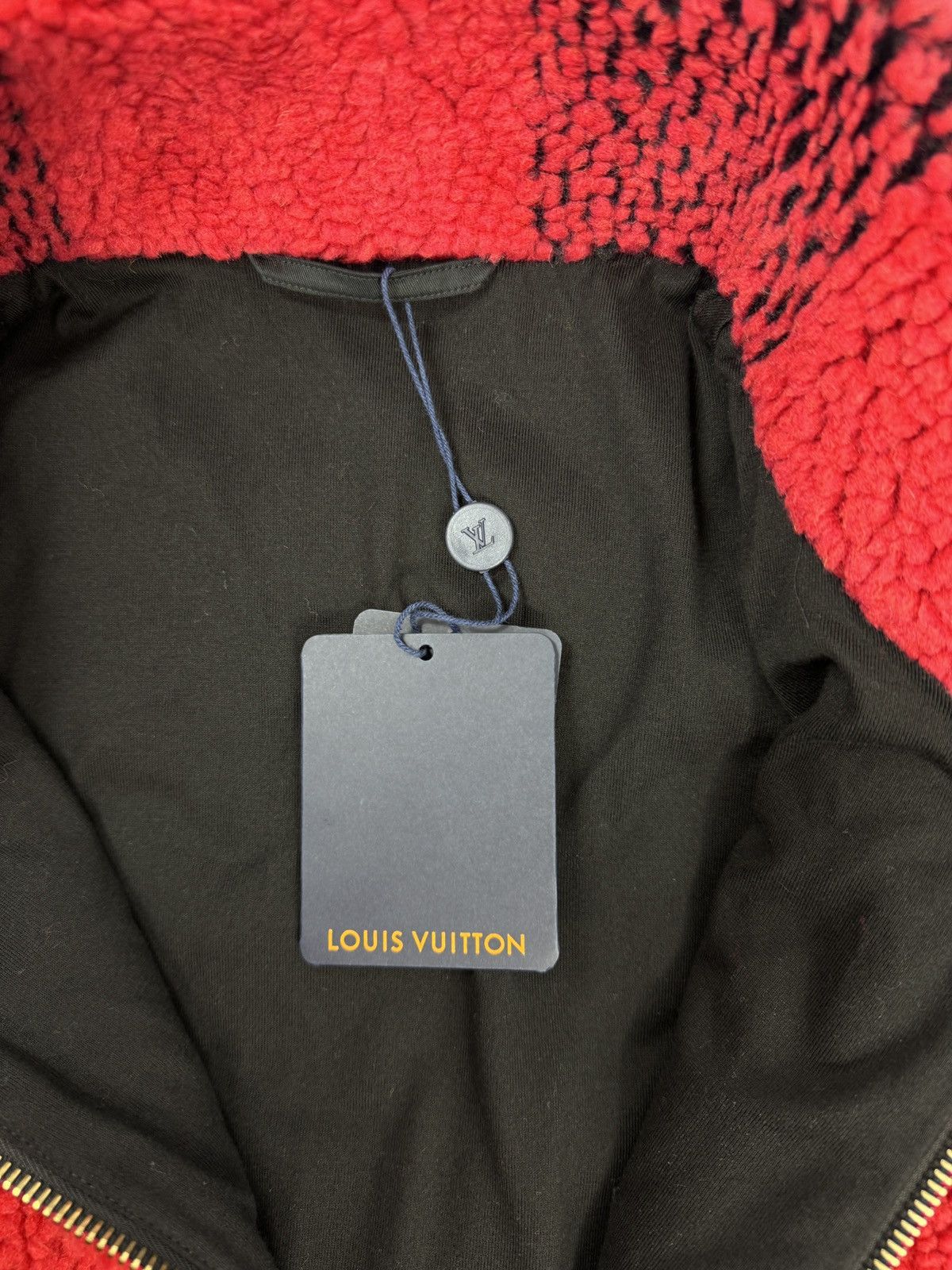 Louis Vuitton Fleece Red Flannel Zip Up Jacket 1AFXOF Size US L / EU 52-54 / 3 - 5 Thumbnail